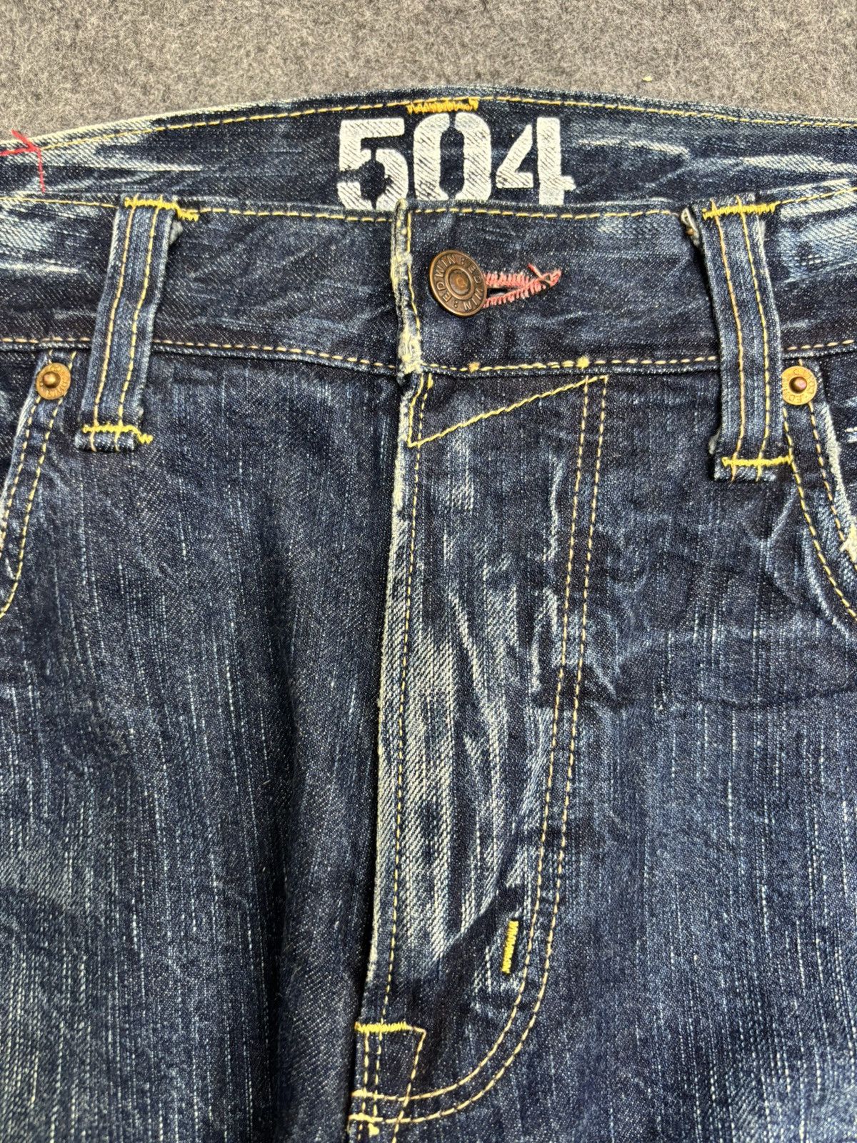 Edwin 💥90s Style💥Vintage Wide Edwin 504R Cool Fades Denim F606 Size US 37 - 3 Thumbnail