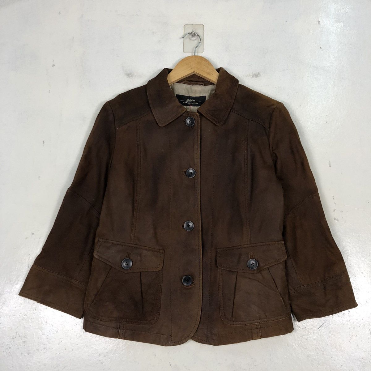 Max Mara Weekend Line Suede Leather Coat
