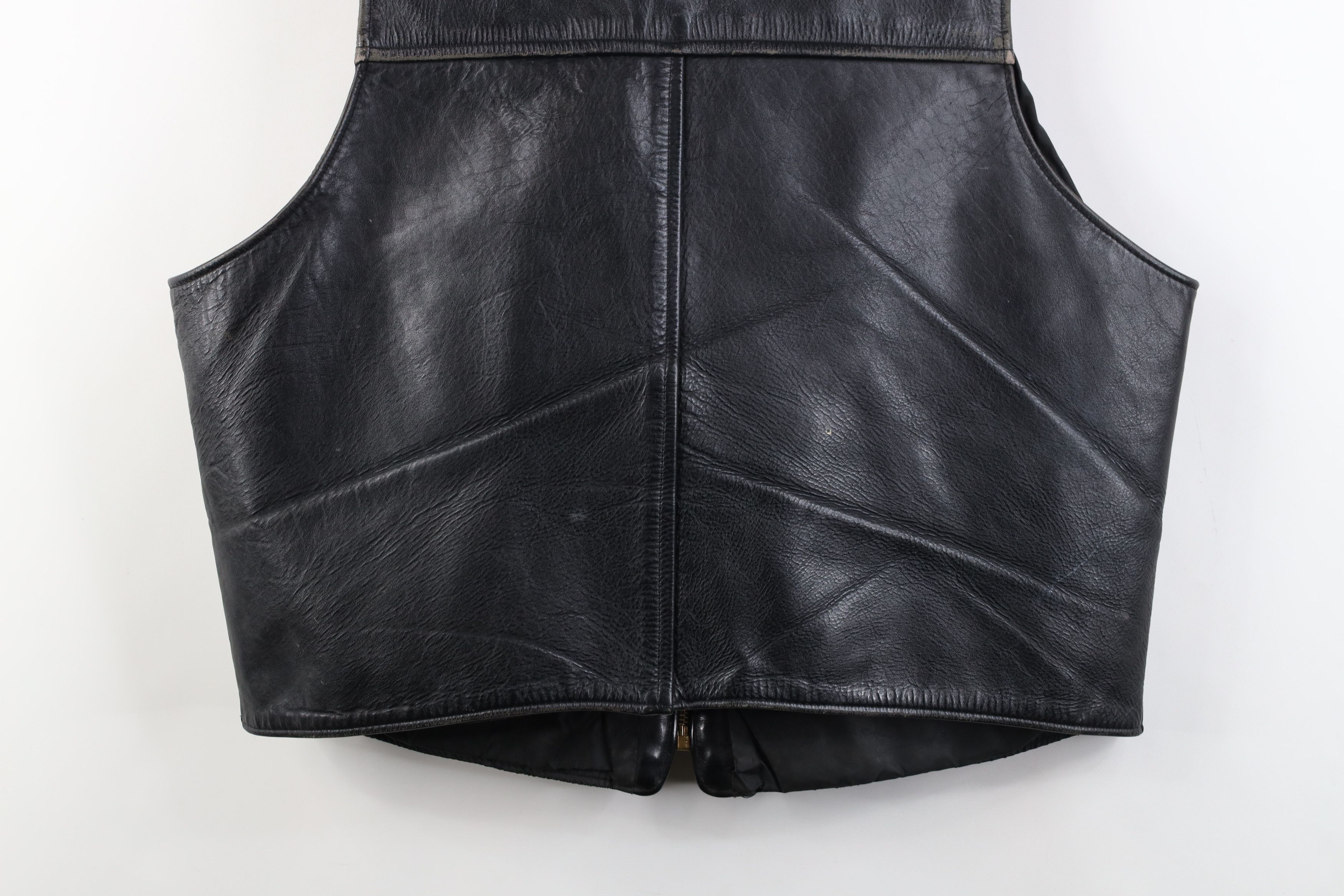 Vintage Vintage 70s 80s Streetwear Full Zip Leather Vest Jacket USA Size US XXL / EU 58 / 5 - 16 Thumbnail