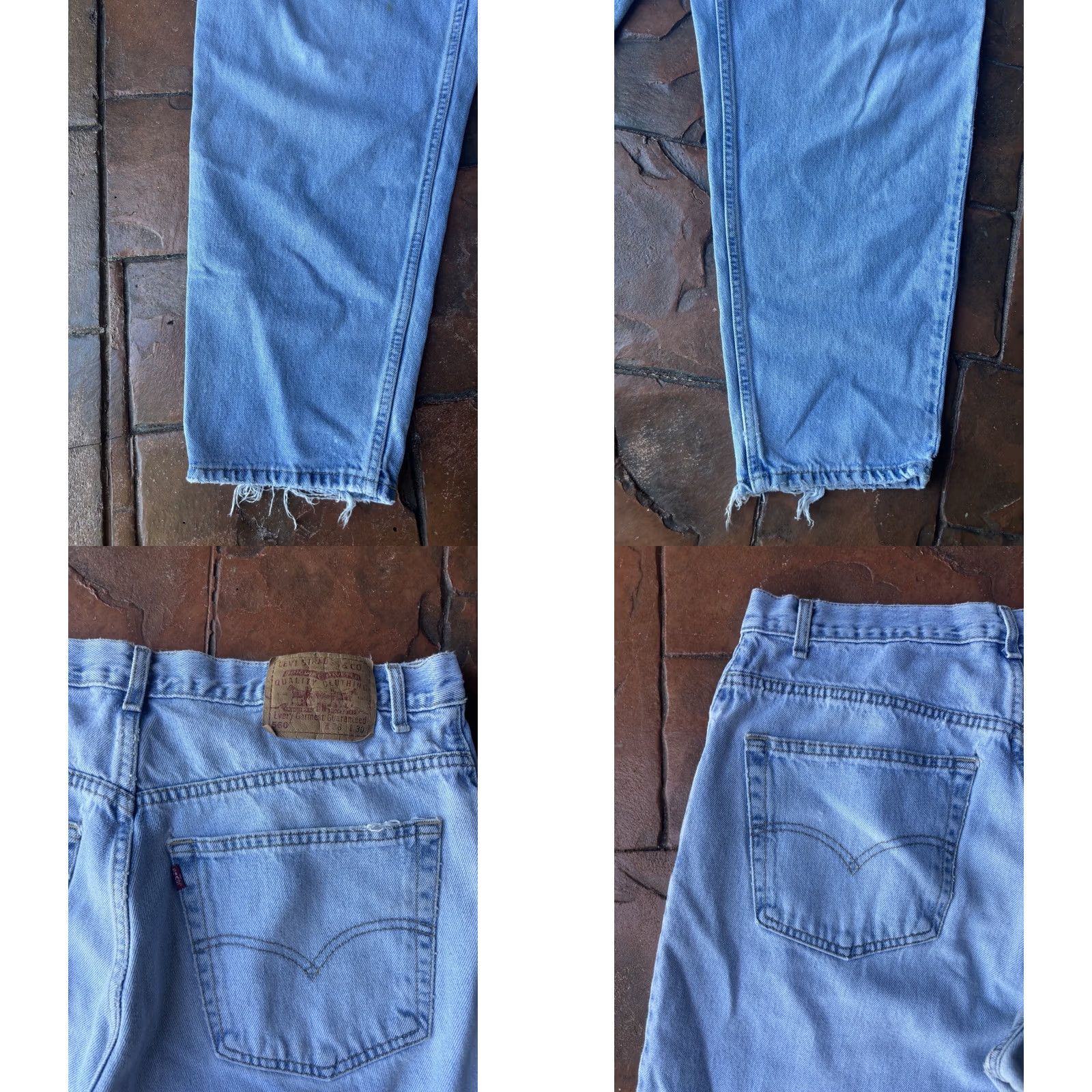 Levi's VINTAGE Levi's 560 Jeans Baggy Tapered Leg 38x30 Mens 90s Blue Denim Slim Straight Wide Leg Size US 38 / EU 54 - 8 Thumbnail