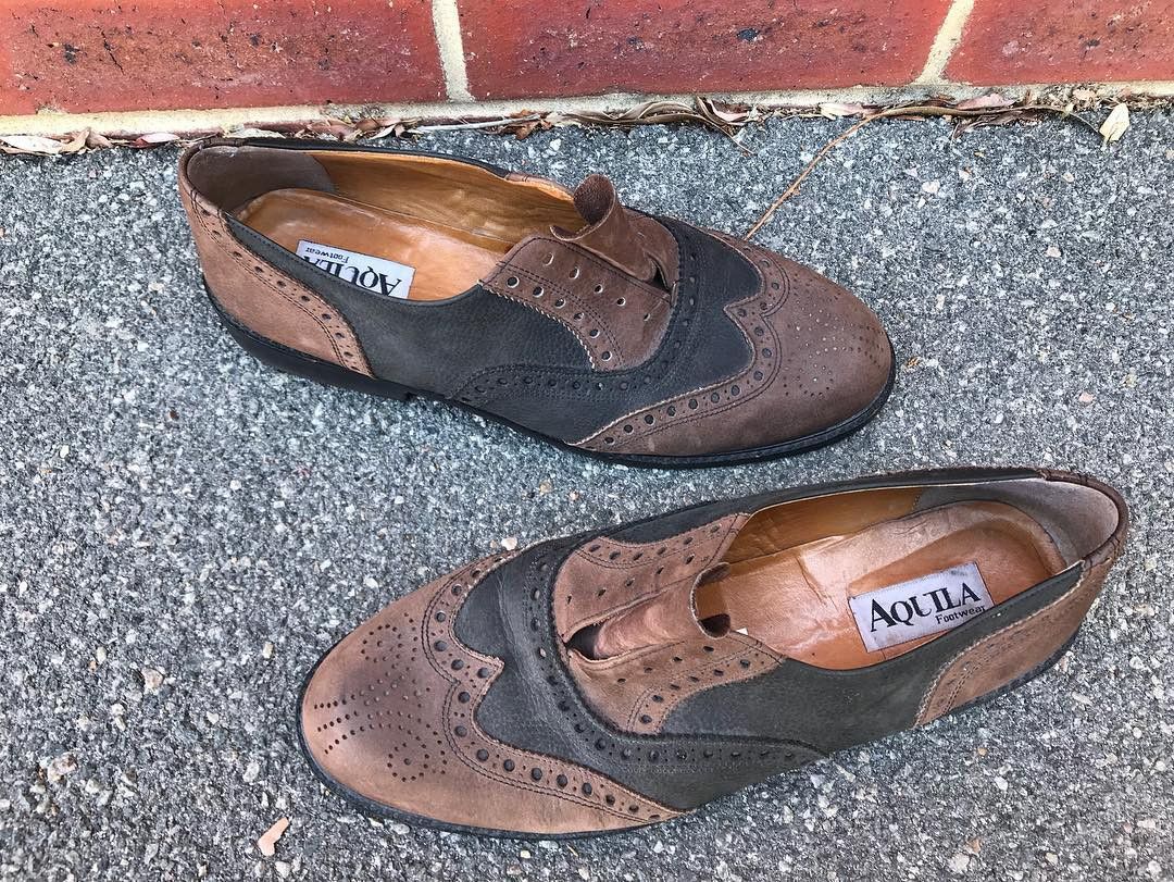 Italia Independent vintage aquilla Wingtips brogues 70s style shoes aquilla Size US 12.5 / EU 45-46 - 3 Thumbnail
