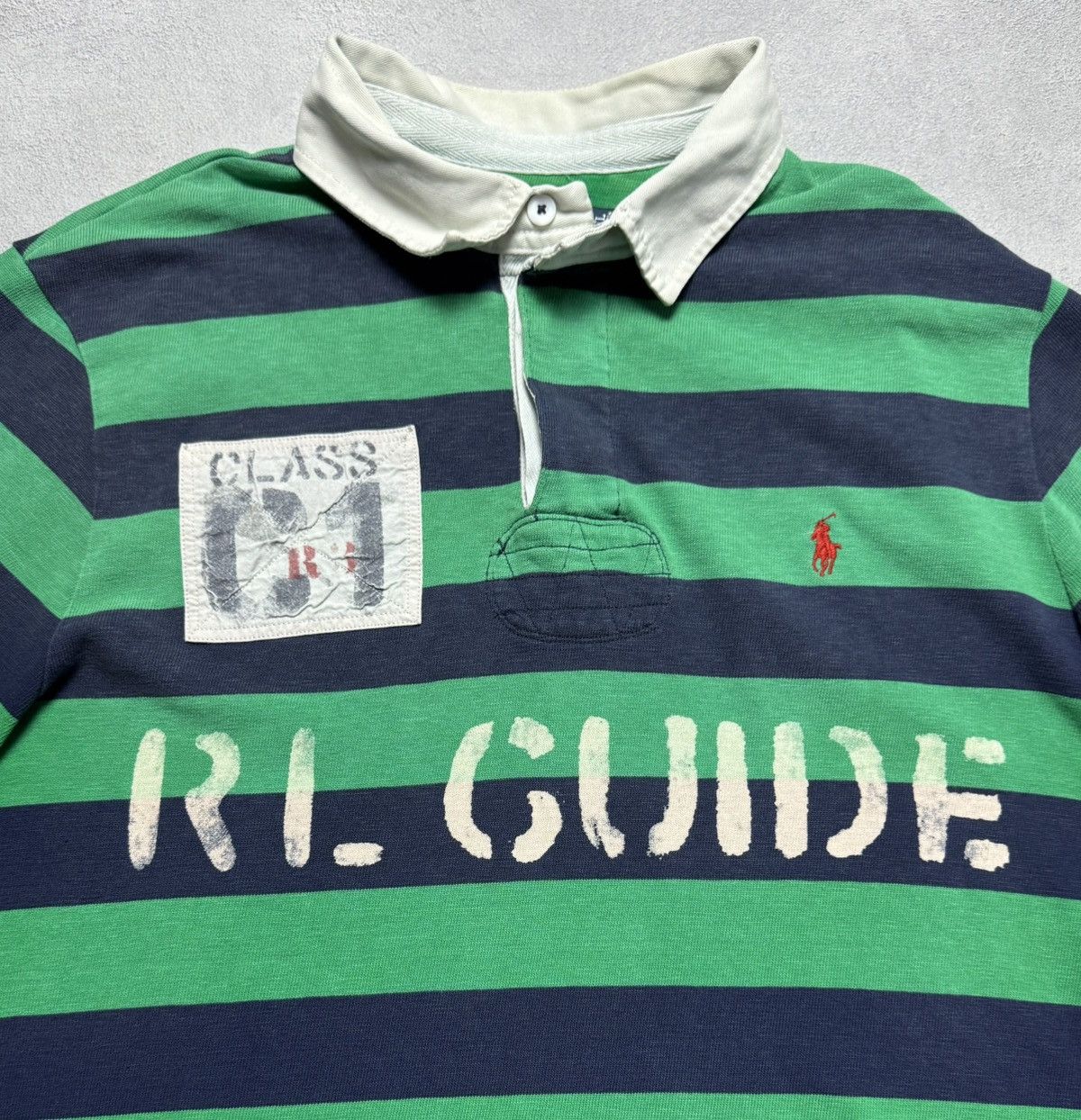 Polo Ralph Lauren Polo Ralph Lauren Class RL Claude Striped Rugby Polo Shirt Size US XXL / EU 58 / 5 - 5 Thumbnail