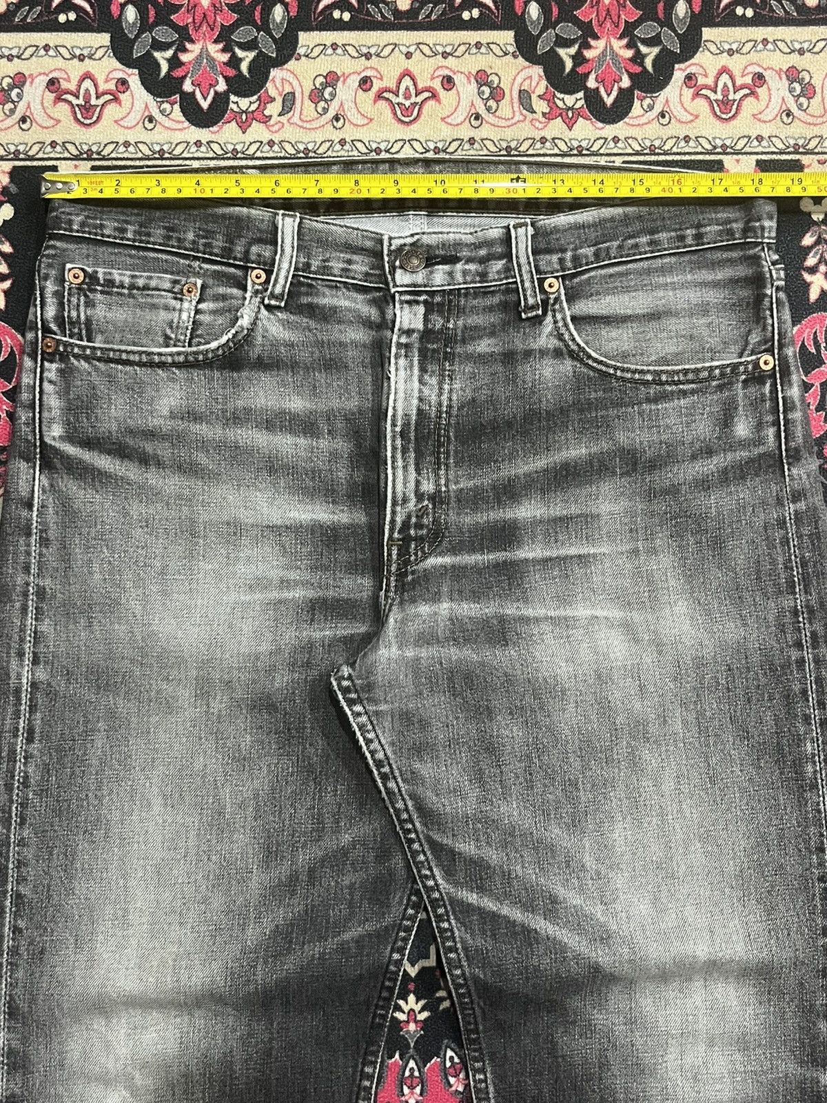 Levi's Vintage Levi’s 503 Black Faded Washed Loose Leg Jeans Size US 36 / EU 52 - 14 Thumbnail