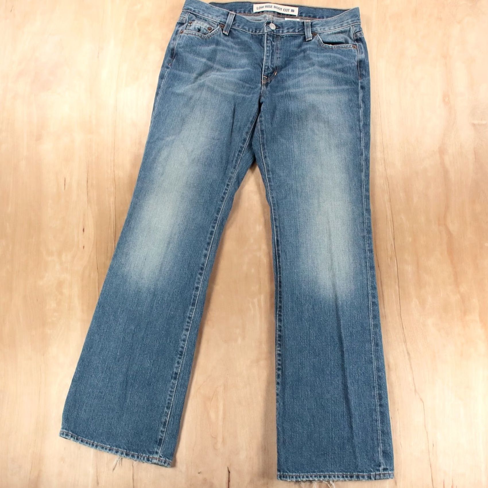 Gap GAP Low Rise Bootcut denim jeans sz 10 stonewash faded vtg 90s y2k usa made Size 32" / US 10 / IT 46 - 2 Thumbnail