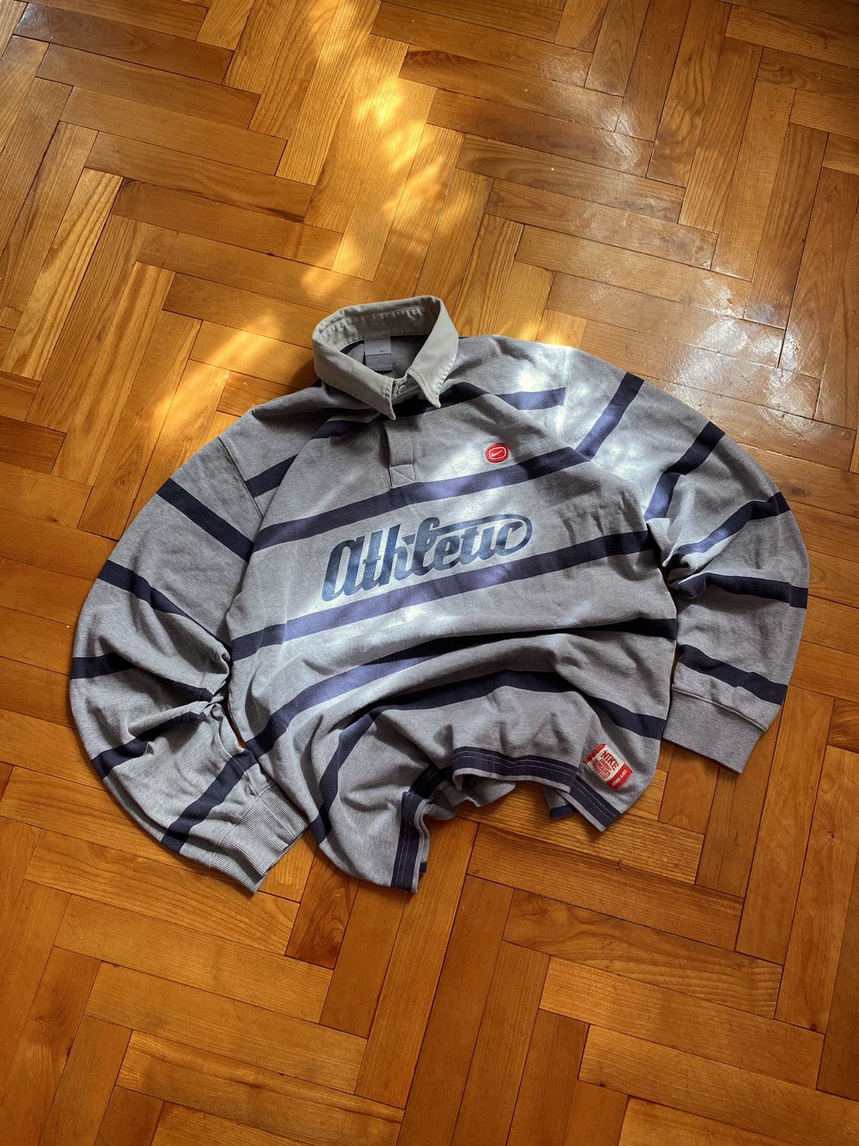 Nike Vintage 90s Stripped Nike Jersey Size US L / EU 52-54 / 3 - 2 Thumbnail
