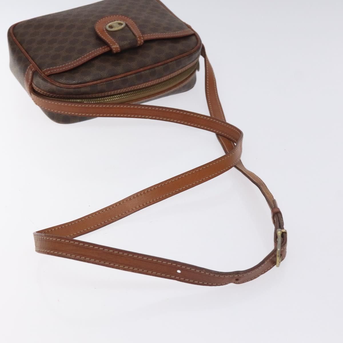 Celine CELINE Macadam Canvas Shoulder Bag Pvc Leather Brown Gold Size ONE SIZE - 7 Thumbnail