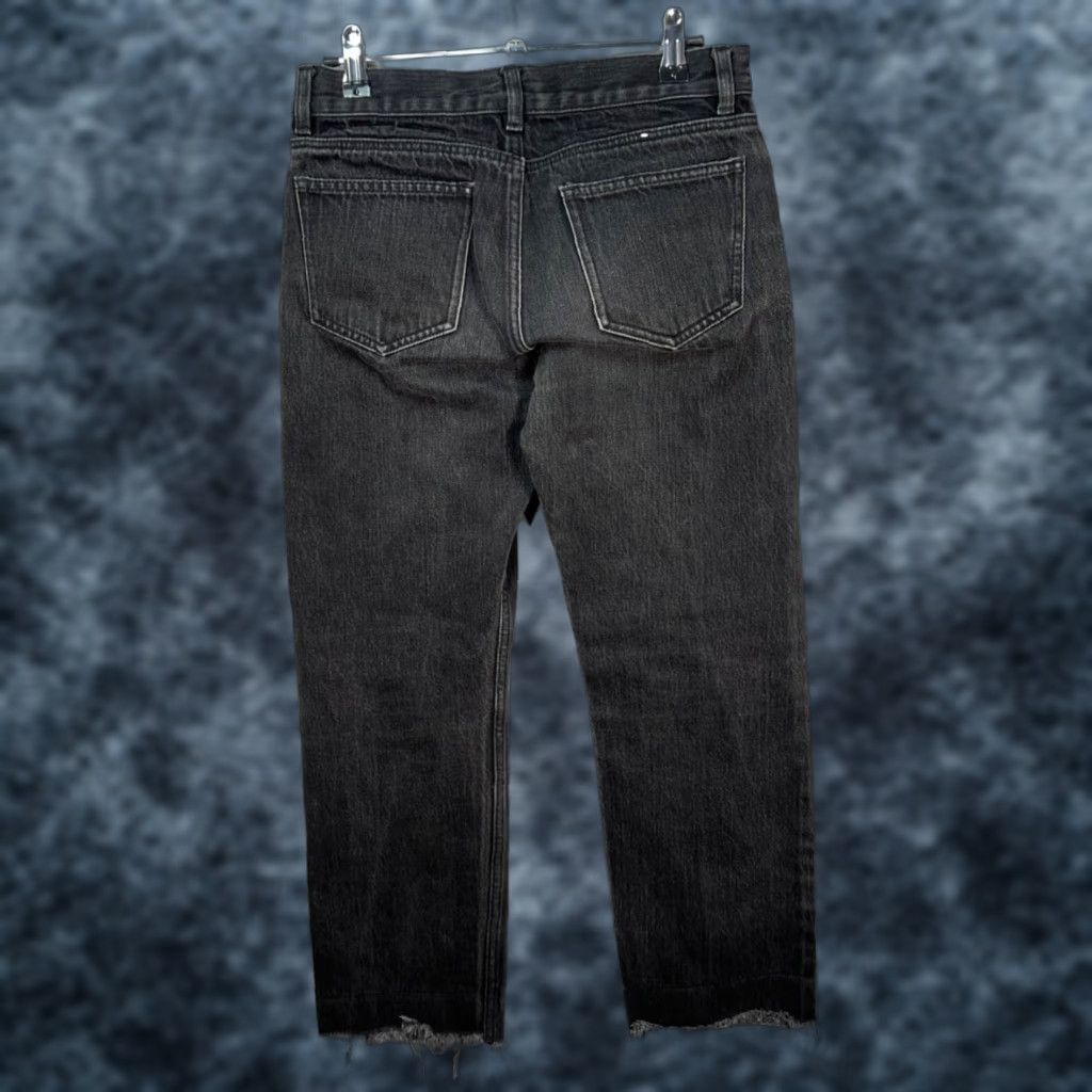 Arket Arket Jeans 28 Black Cotton Denim Distressed Hem Straight 5-Pocket Mens Regular Inseam 25" Style Vintage: No Size US 28 / EU 44 - 1 Thumbnail
