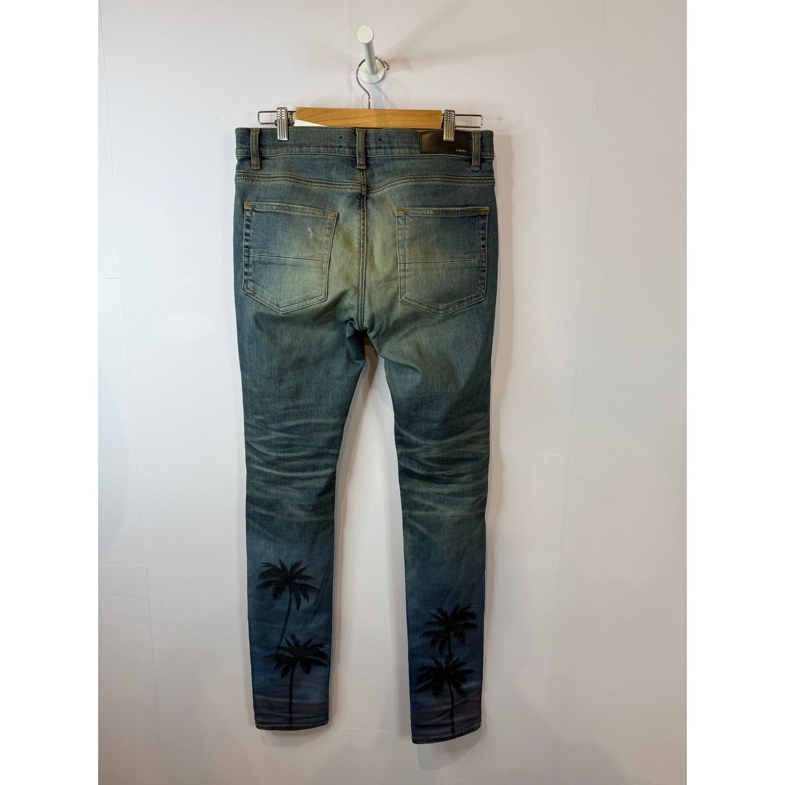 Amiri Amiri Jeans Light Wash Palm Tree Used 33 Size US 33 - 2 Thumbnail