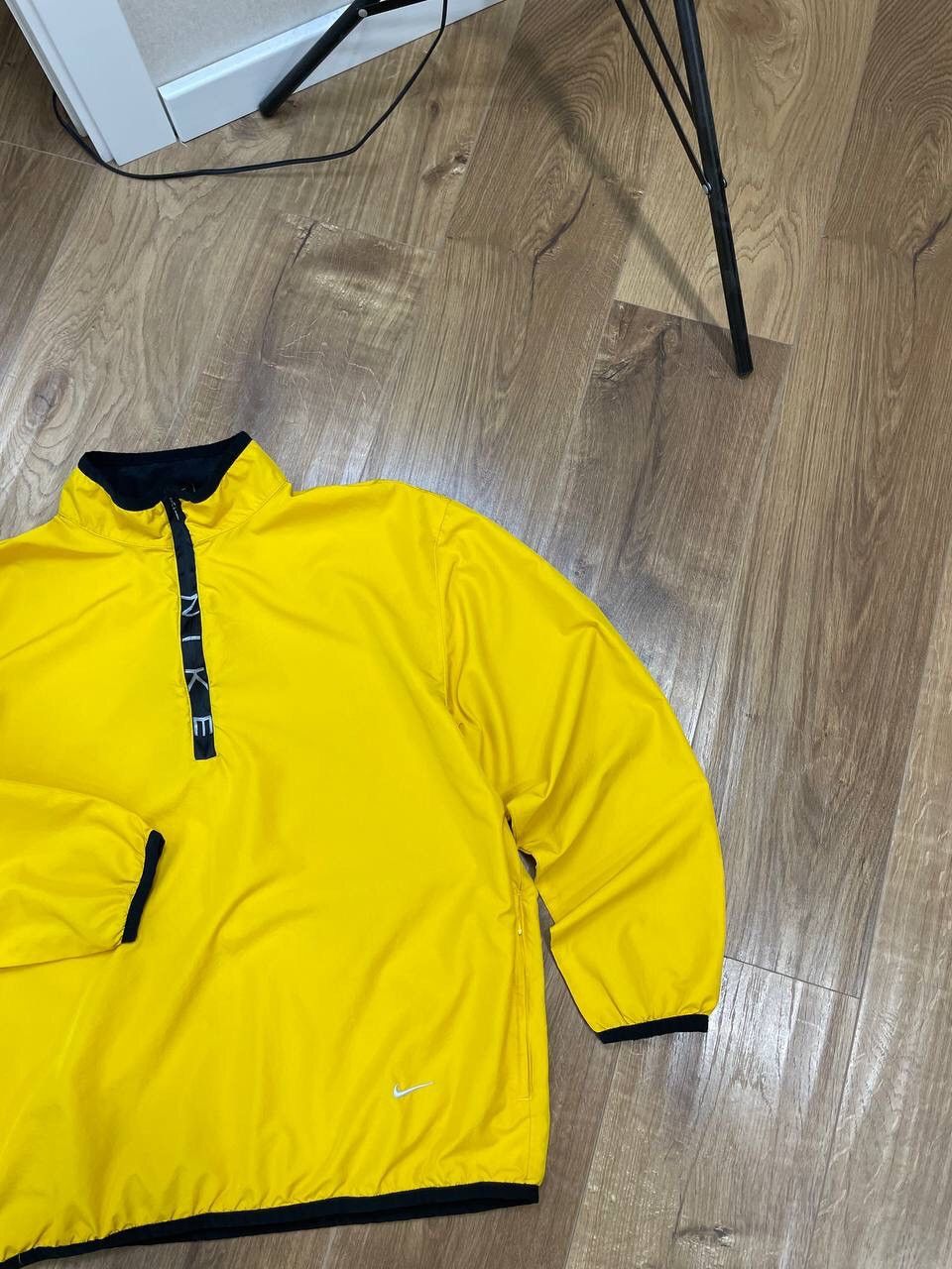 Nike × Vintage Vintage Nike Y2K Style Hot Yellow Logo Anorak Bomber Jacket Size US L / EU 52-54 / 3 - 3 Thumbnail