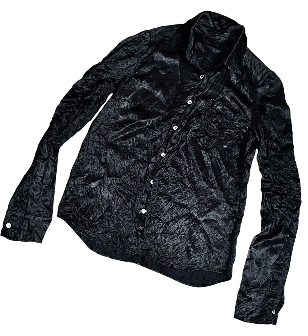 Issey Miyake Vintage tsumori chisato flowy black button up shirt Size US S / EU 44-46 / 1 - 4 Thumbnail