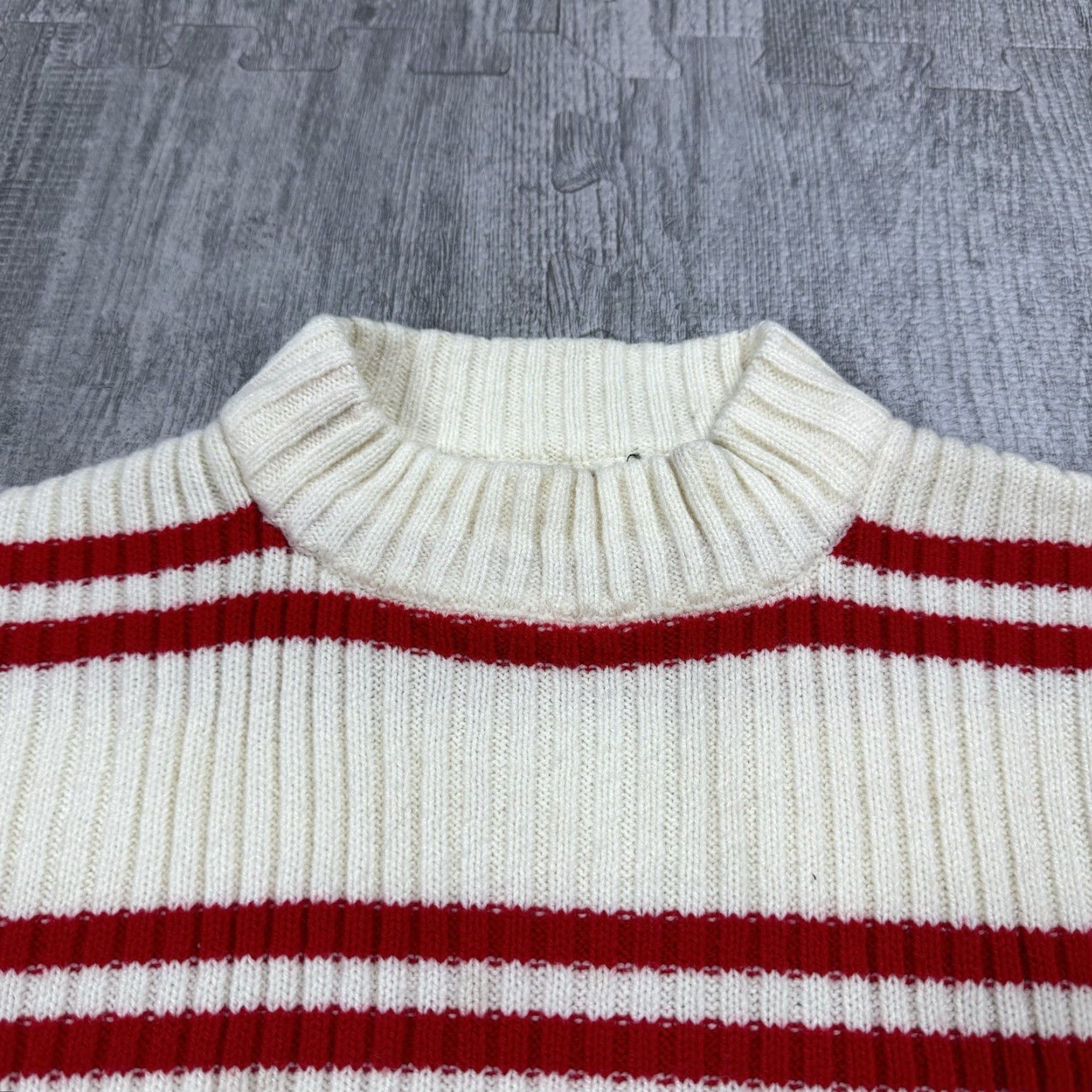 Aldo VINTAGE TRUE VINTAGE 70S WHERES WALDO STRIPED RED MOCK NECK SWEATER LARGE MEN'S Size US L / EU 52-54 / 3 - 2 Thumbnail