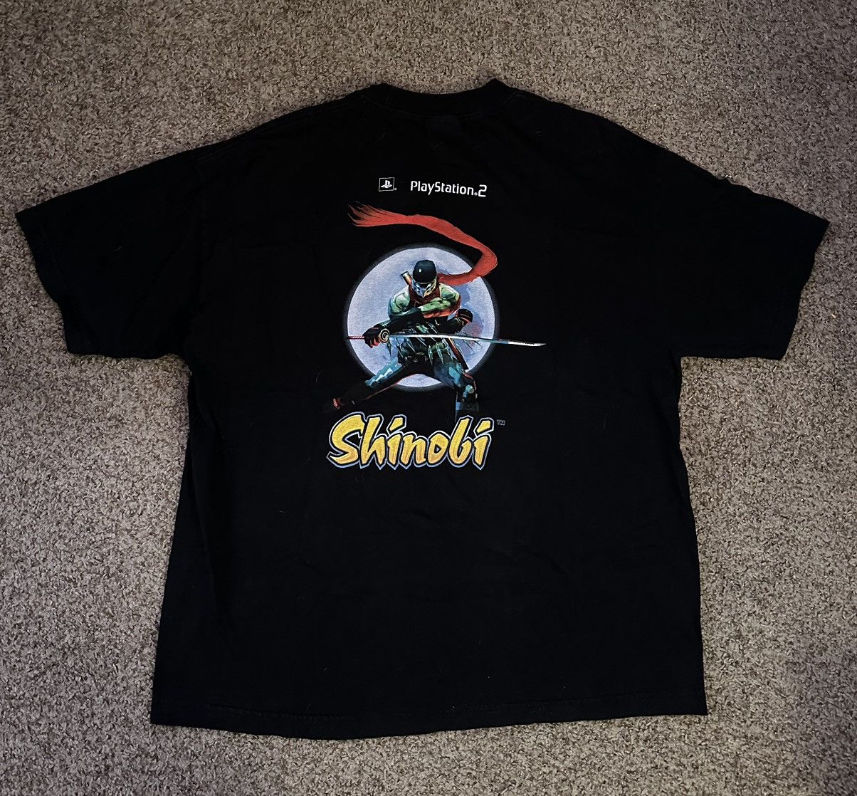 image of Vintage Sega Shinobi Playstation 2 Ps2 Video Game Promo in Black, Men's (Size XL)