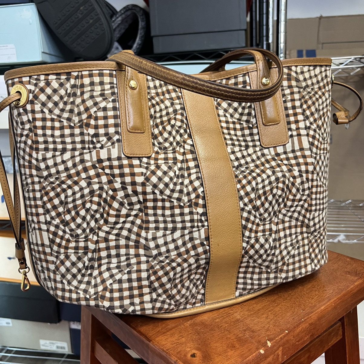 MCM MCM Medium Reversible Liz Shopper in Visetos Cognac Size ONE SIZE - 14 Thumbnail