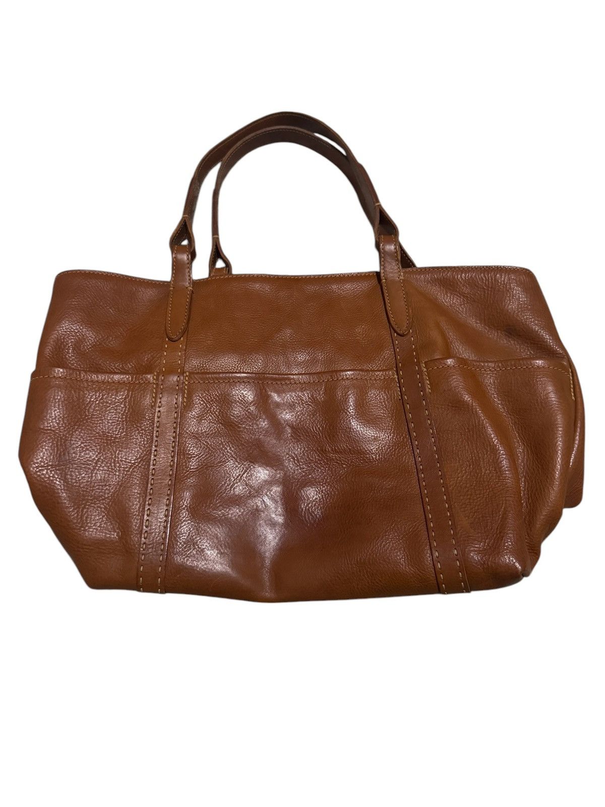 Genuine Leather × Japanese Brand 🇯🇵 Genuine Leather Genten Workshop Handle Tote Bag Size ONE SIZE - 2 Thumbnail