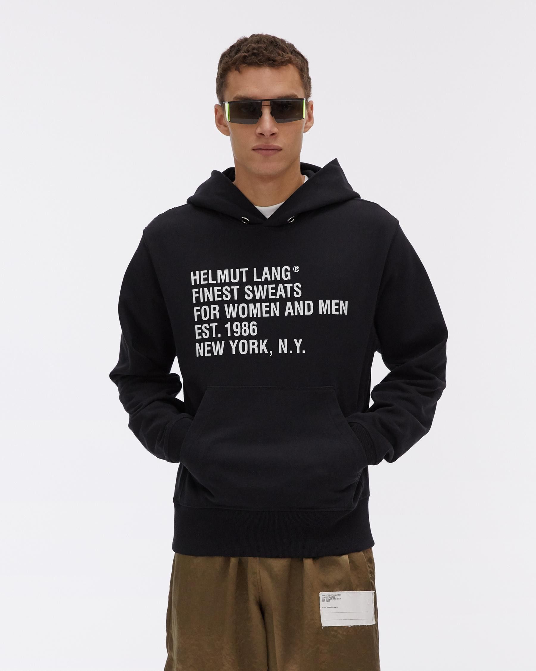 🔥55% OFF🔥 [SALE] Helmut Lang Black Standard Print Hoodie