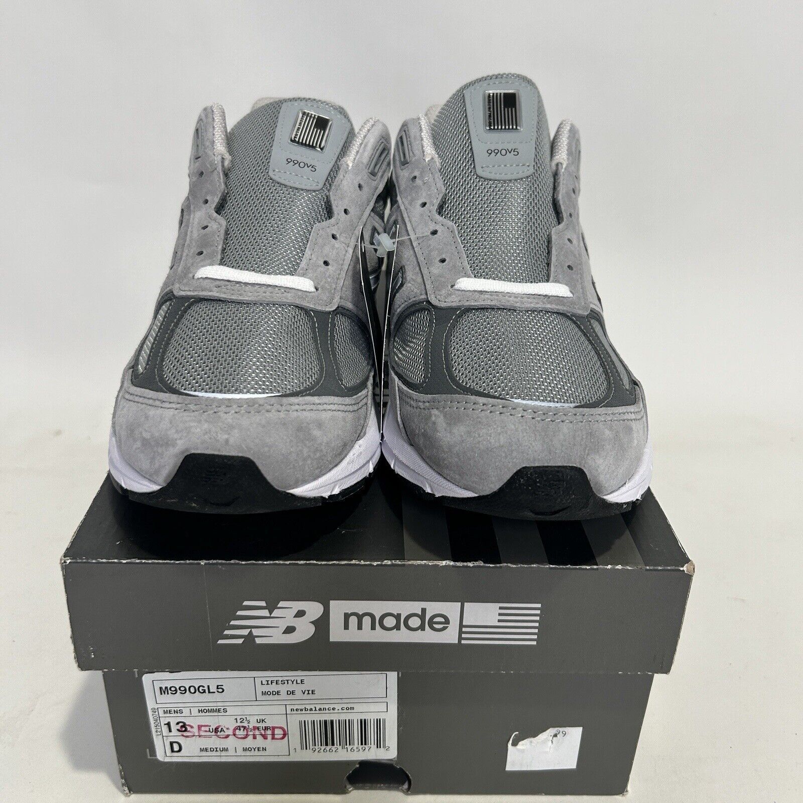 New Balance New Balance 990v5 Made in USA “Grey White” 2024 Size US 13 / EU 46 - 2 Thumbnail