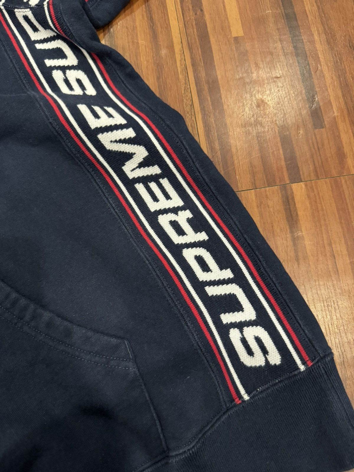 Supreme Supreme Text Rib Hooded Sweatshirt Aw19 Size US M / EU 48-50 / 2 - 4 Thumbnail