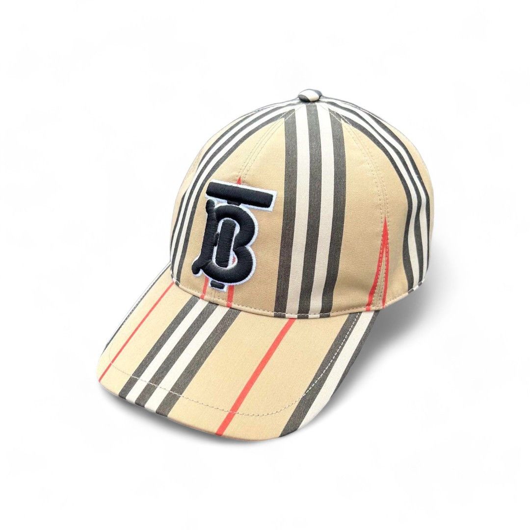 AUTHENTIC BURBERRY LOGO APPLIQUE VINTAGE CHECK BASEBALL HAT fashion CAP NOVA CHECK