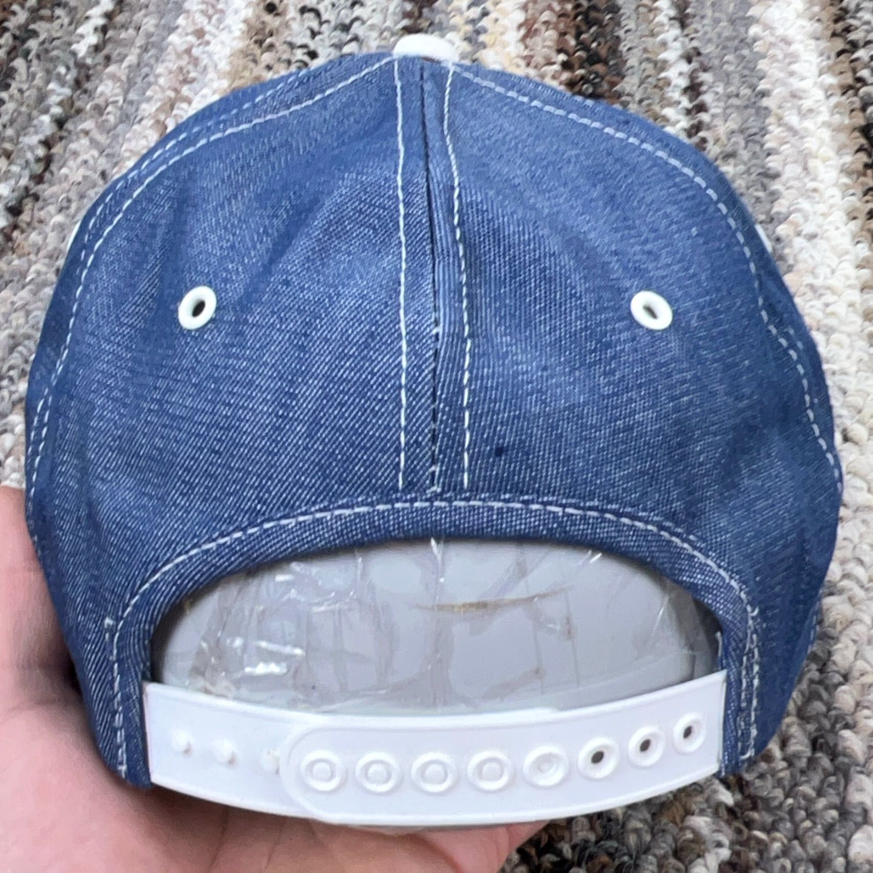Coal VINTAGE American Legend Trucker Hat Cap Denim Snap Back USA Patch Coal Mining 80s 90s Classic Blue Denim Adjustable One Size Mens Hat Size US 35 - 4 Thumbnail