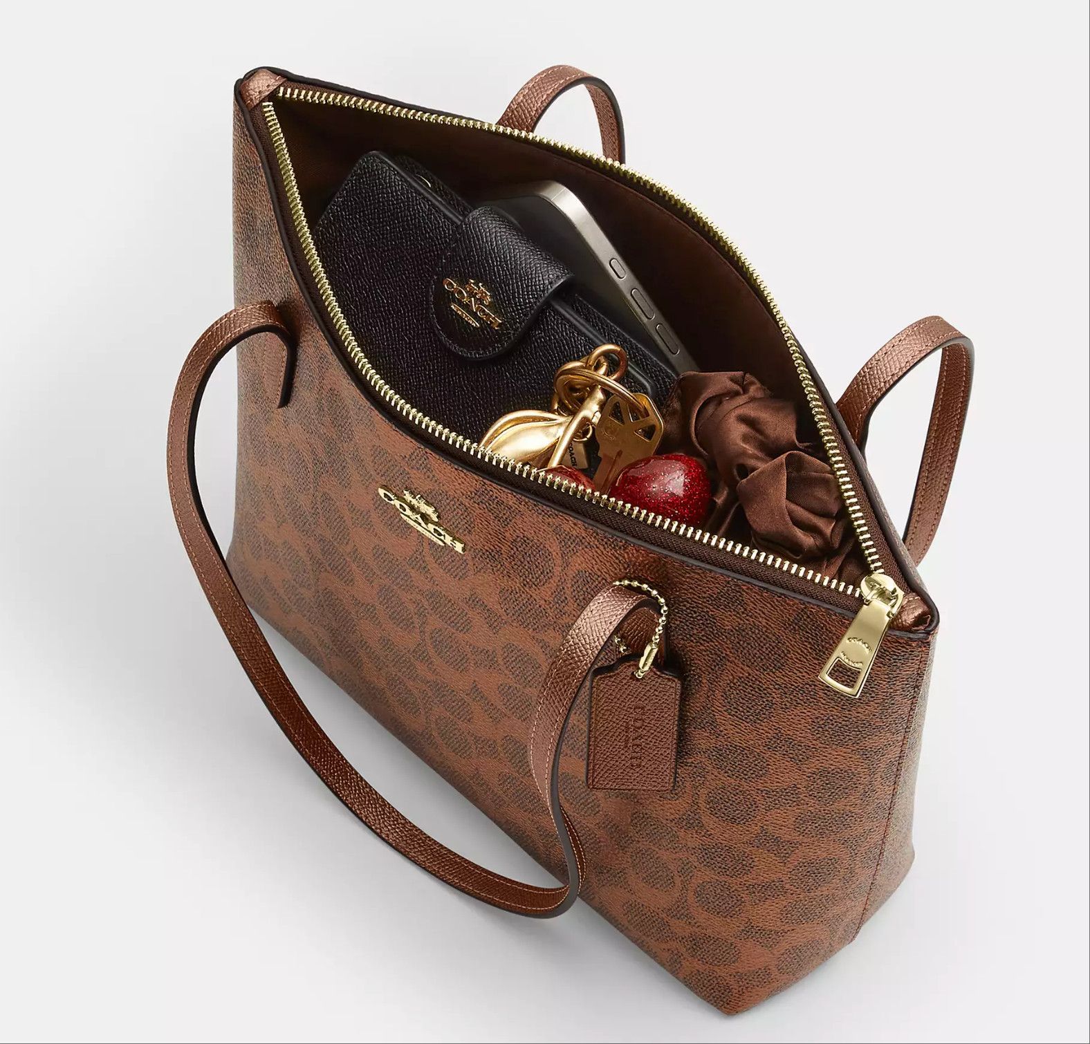 Coach Fiona Zip Tote Bag In Signature Canvas CW396 Size ONE SIZE - 8 Thumbnail