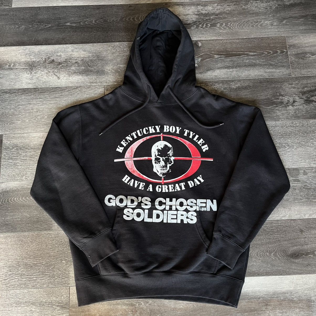 Kentucky Boy Tyler Kentucky Boy Tyler x HAGD God’s Chosen Soldiers Skull Hoodie Size US L / EU 52-54 / 3 - 1 Thumbnail
