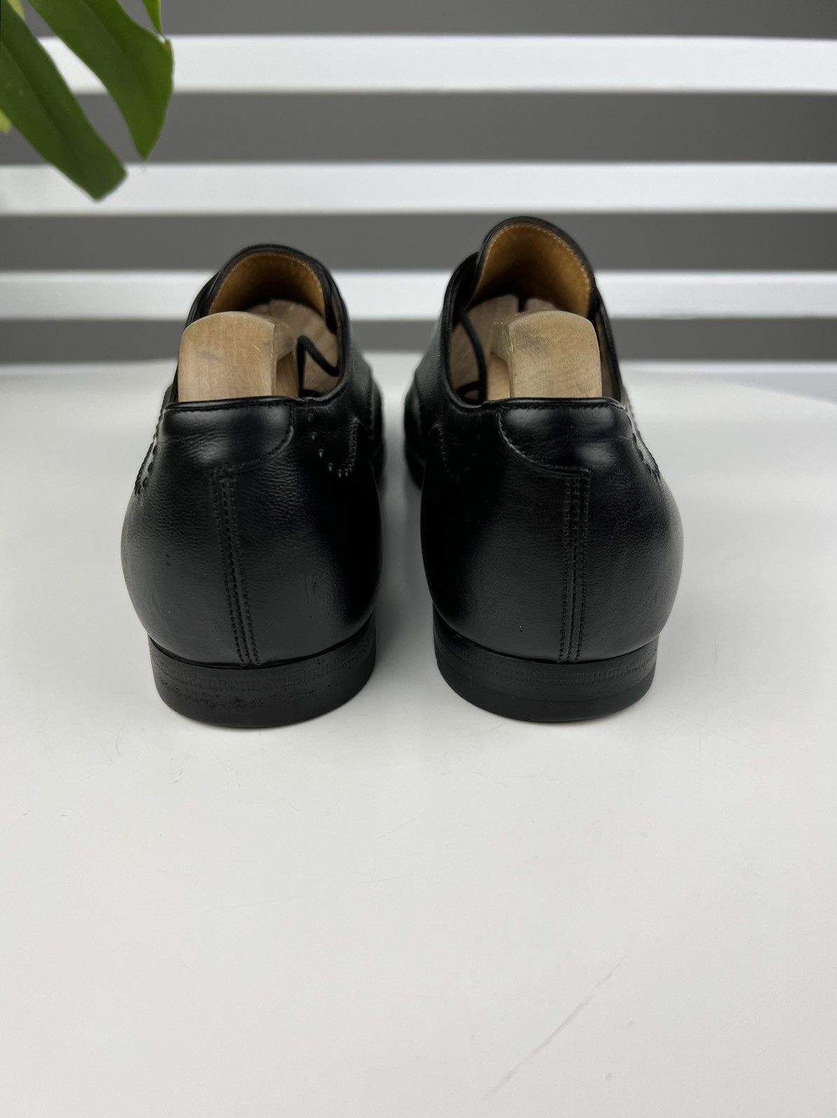 Gucci GUCCI Oxfords Leather Shoes Lace Up Wingtip Black Men’s Size US 7.5 / EU 40-41 - 9 Thumbnail