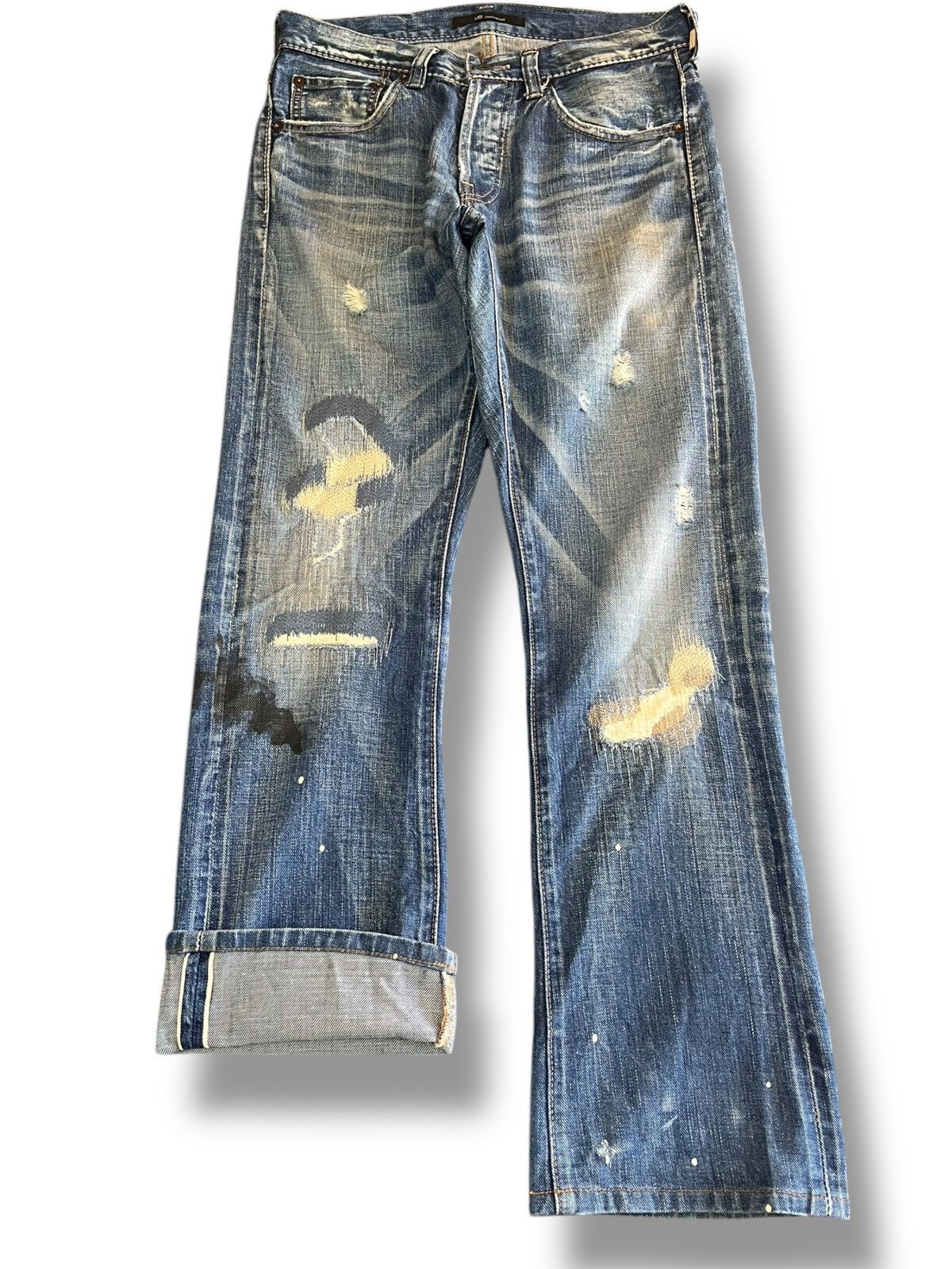 Johnbull × KOJIMA GENES × Kaihara Denim Vintage JohnBull Selvedge Reconstructed Denim Size US 30 / EU 46 - 1 Thumbnail