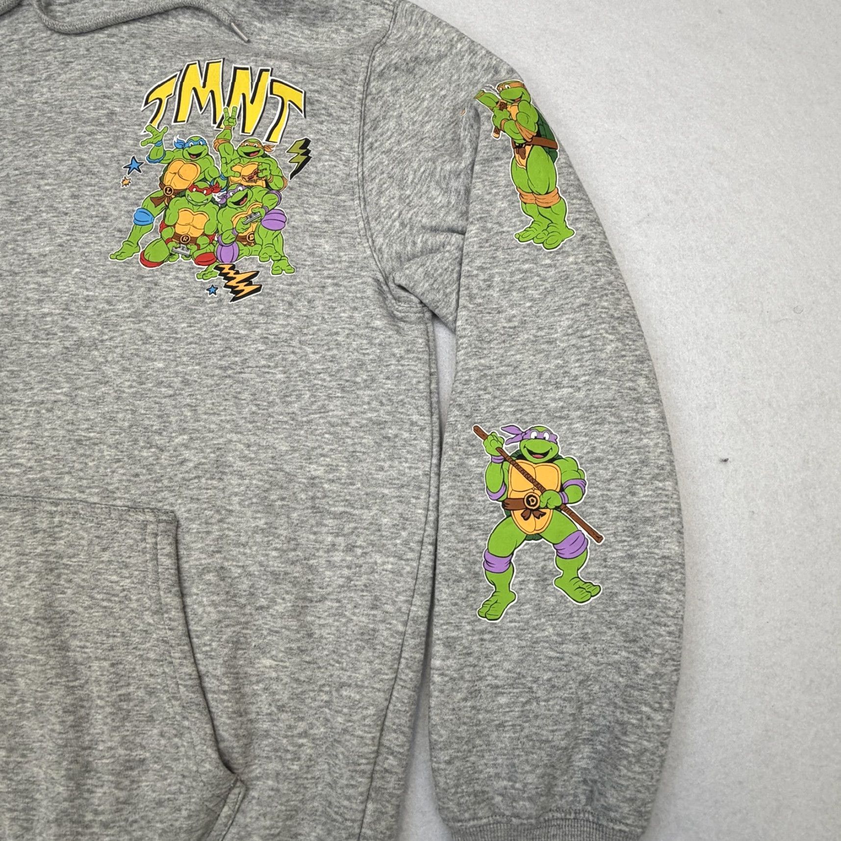 Nickelodeon Nickelodeon TMNT Hoodie Mens Medium Gray Team Turtle Graphic Pullover Fleece Size US M / EU 48-50 / 2 - 4 Thumbnail