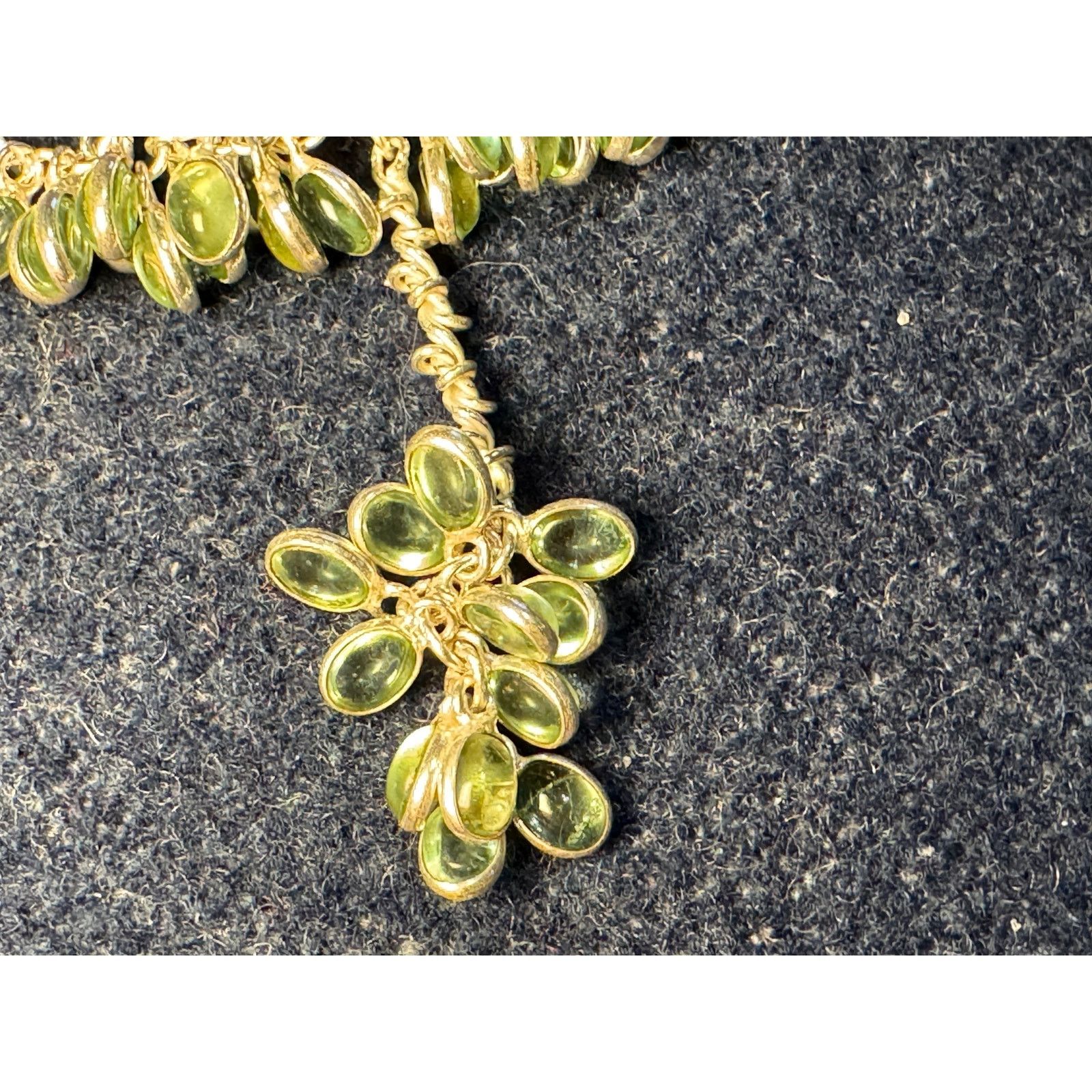 Other 925 Sterling 16in Necklace Pale Green Teardrop Crystals Size ONE SIZE - 3 Thumbnail