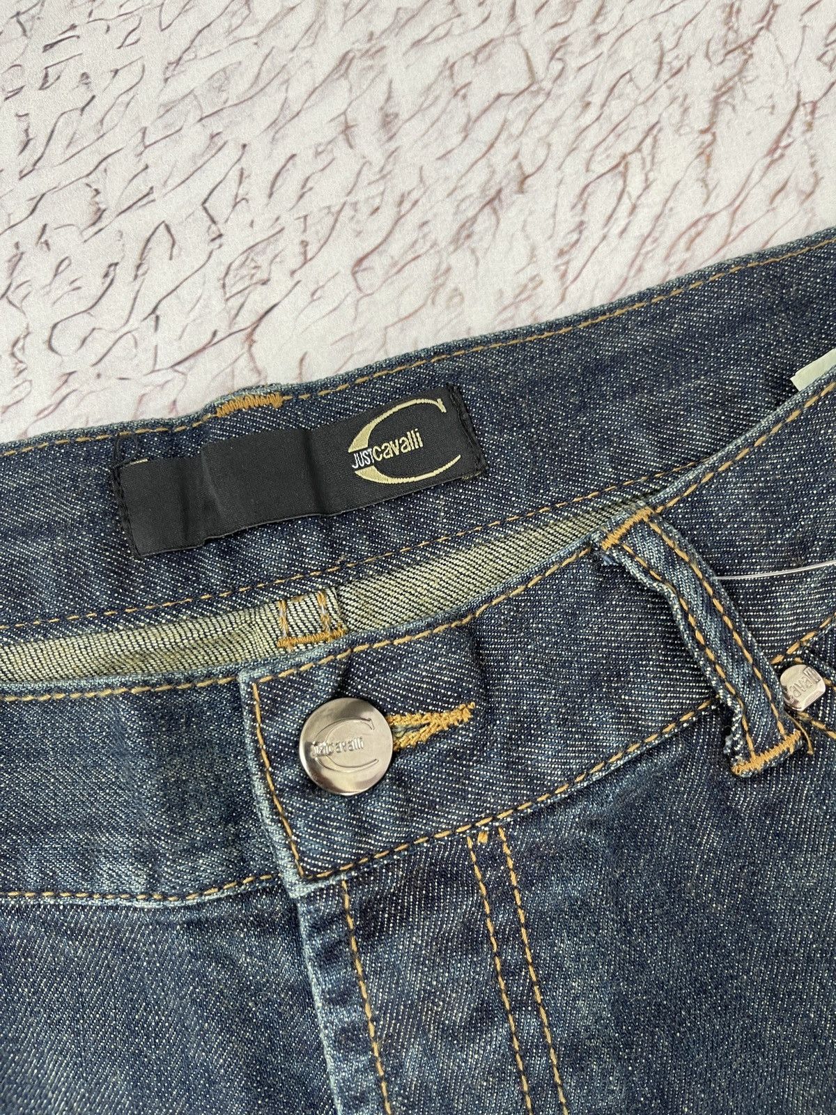 Just Cavalli Roberto Just Cavalli Crystals rhinestones logo denim jeans Size US 32 / EU 48 - 8 Thumbnail