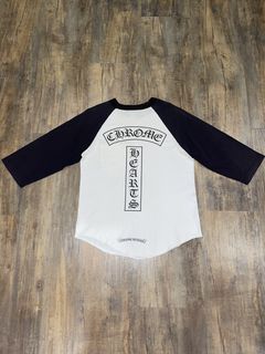 CHROME HEARTS CH LOGO BLUE BASEBALL RAGLAN SHIRT in 2023