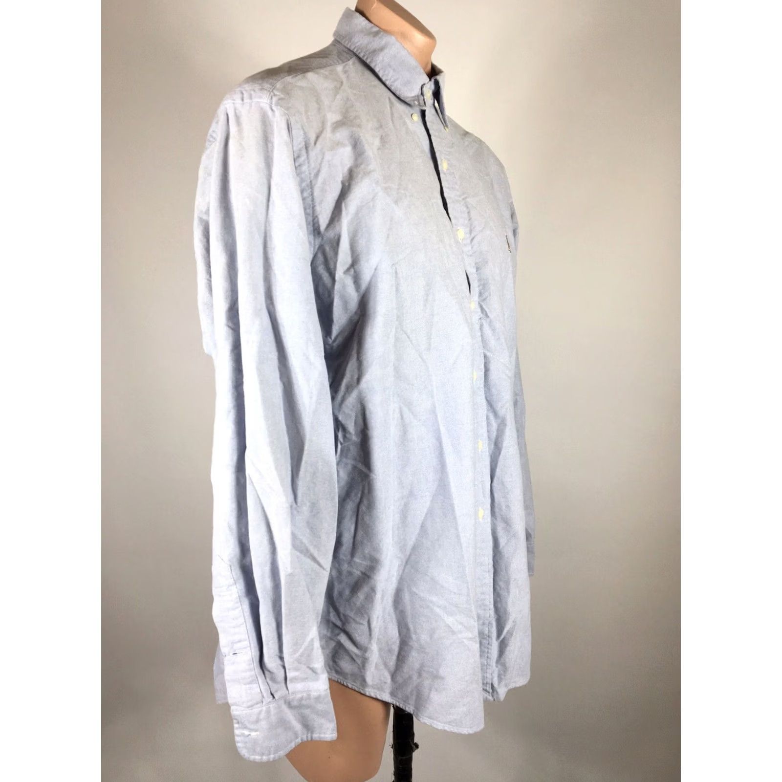 Polo Ralph Lauren VINTAGE Polo Ralph Lauren Yarmouth Denim Chambray Shirt Men 16 1/2-36 L/S Casual Blue 90s Pony Logo Mens Size US XL / EU 56 / 4 - 4 Thumbnail