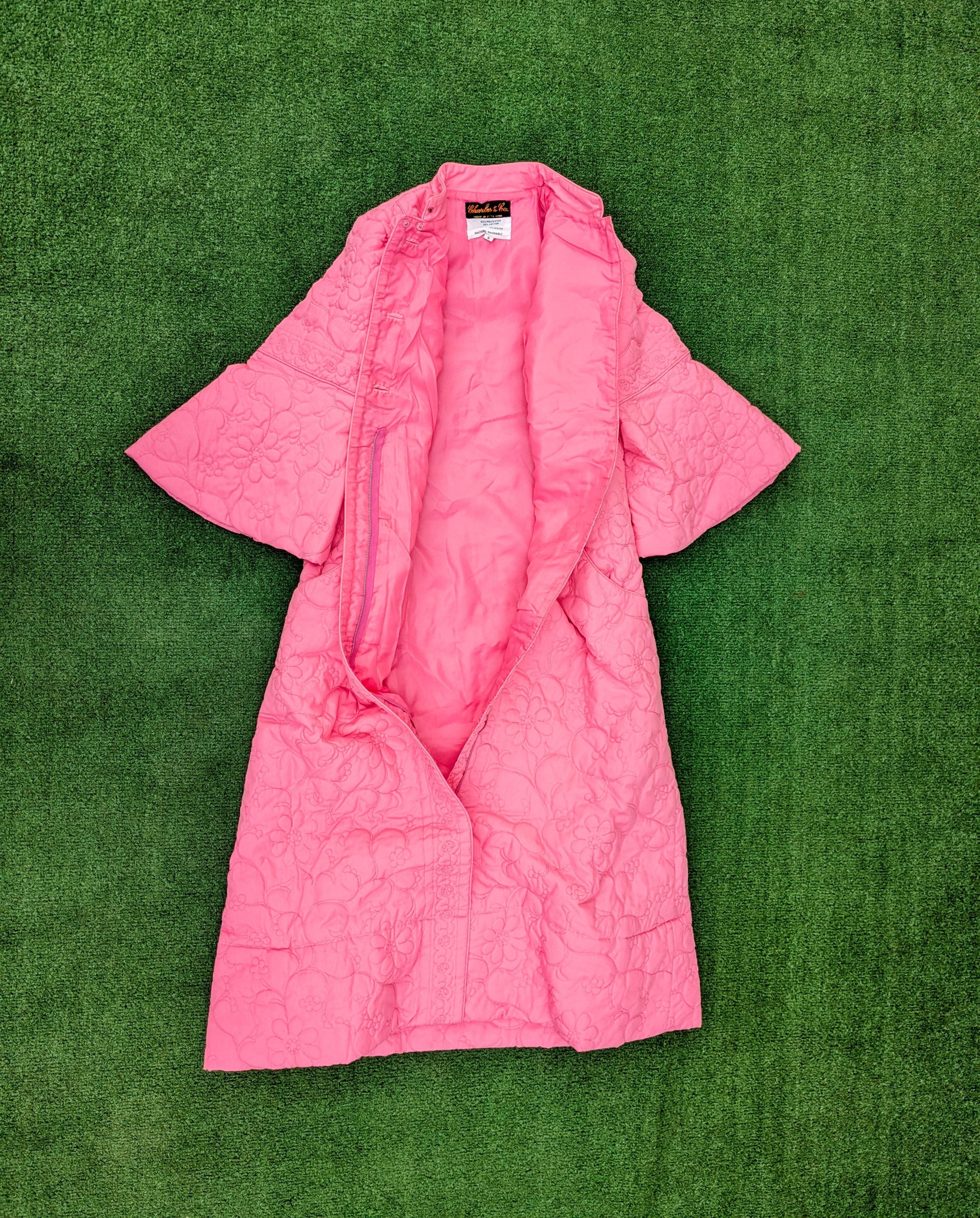 Designer Charles & Co Chinese Quilted Pullover Button Long Dress Coat Size S / US 4 / IT 40 - 5 Thumbnail