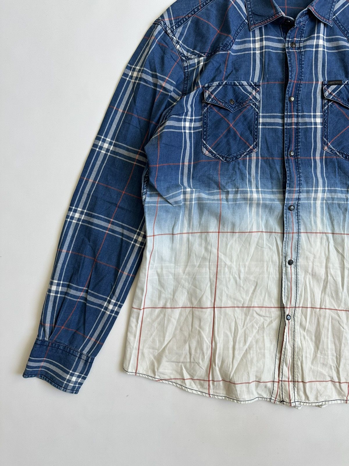 Diesel Vintage Diesel Flannel Check Button Shirt Size XL Size US XL / EU 56 / 4 - 4 Thumbnail