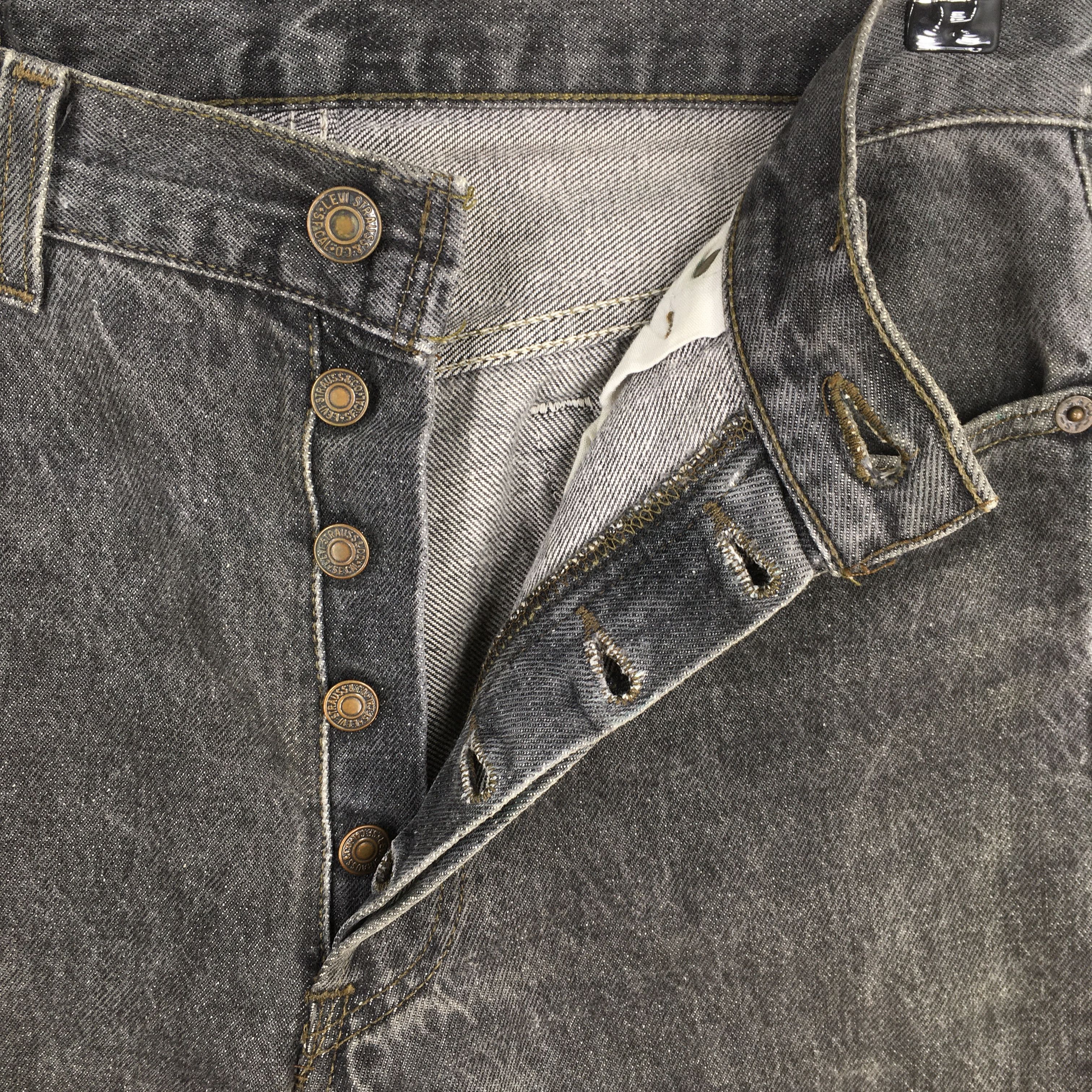 Levi's Size 30x30Vintage 90s Levi's 501 Faded Black Jeans S649 Size US 30 / EU 46 - 6 Thumbnail
