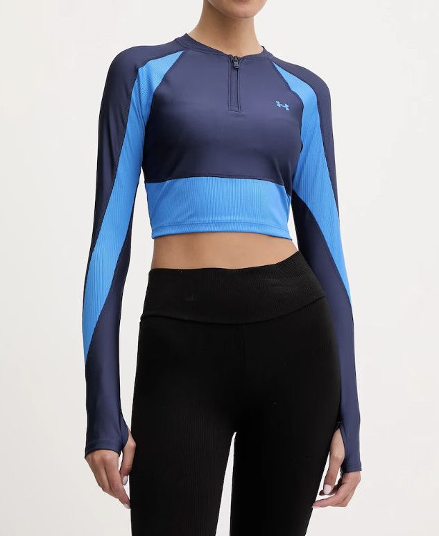 Under Armour Under Armour 6003981 1/4 Zip HeatGear Rib Top Blue ( L ) Size L / US 10 / IT 46 - 1 Thumbnail