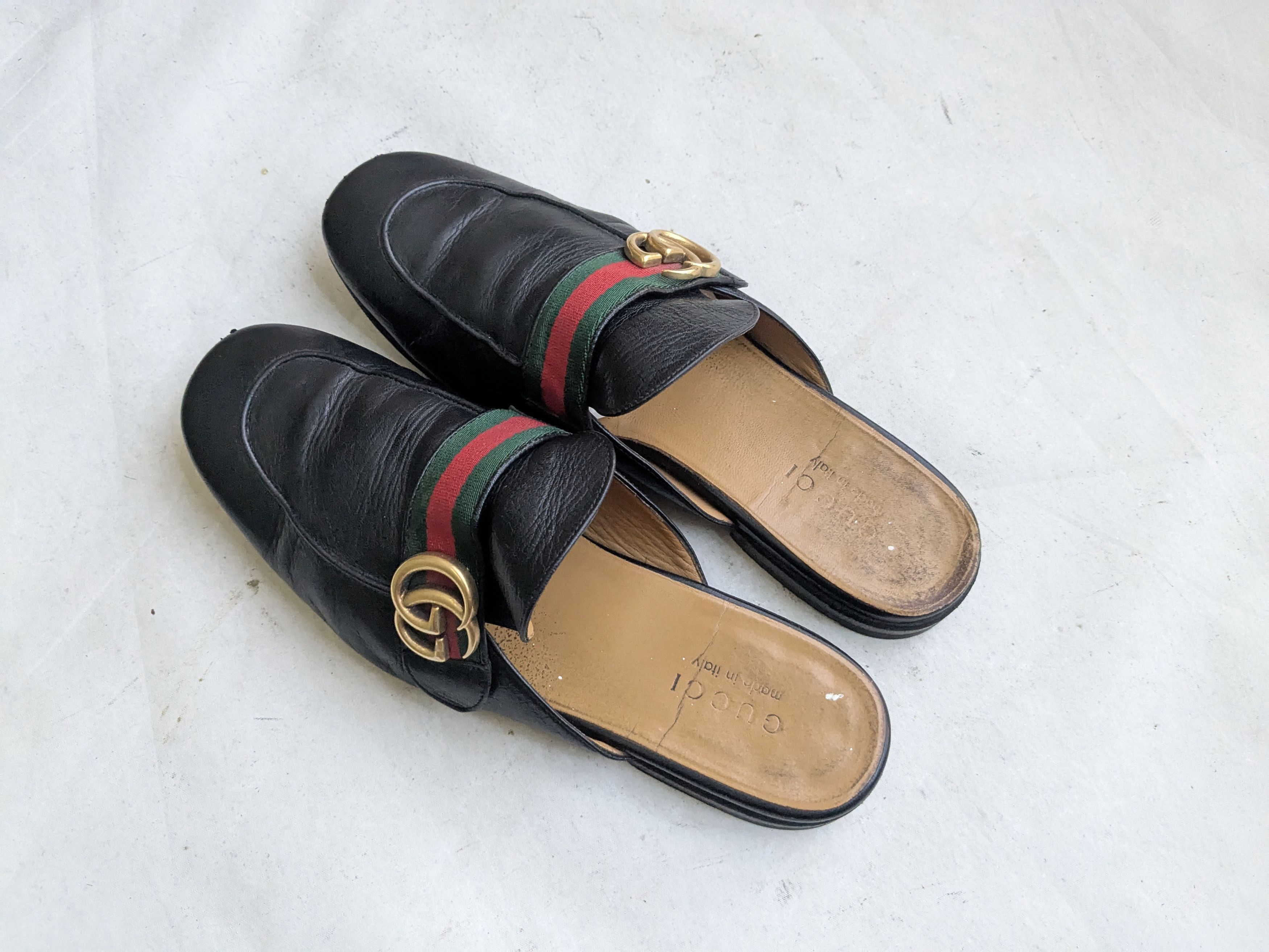 Gucci Gucci Horsebit Loafers Black Leather 8.5 Snaffle Mules Size US 8.5 / EU 41-42 - 12 Thumbnail