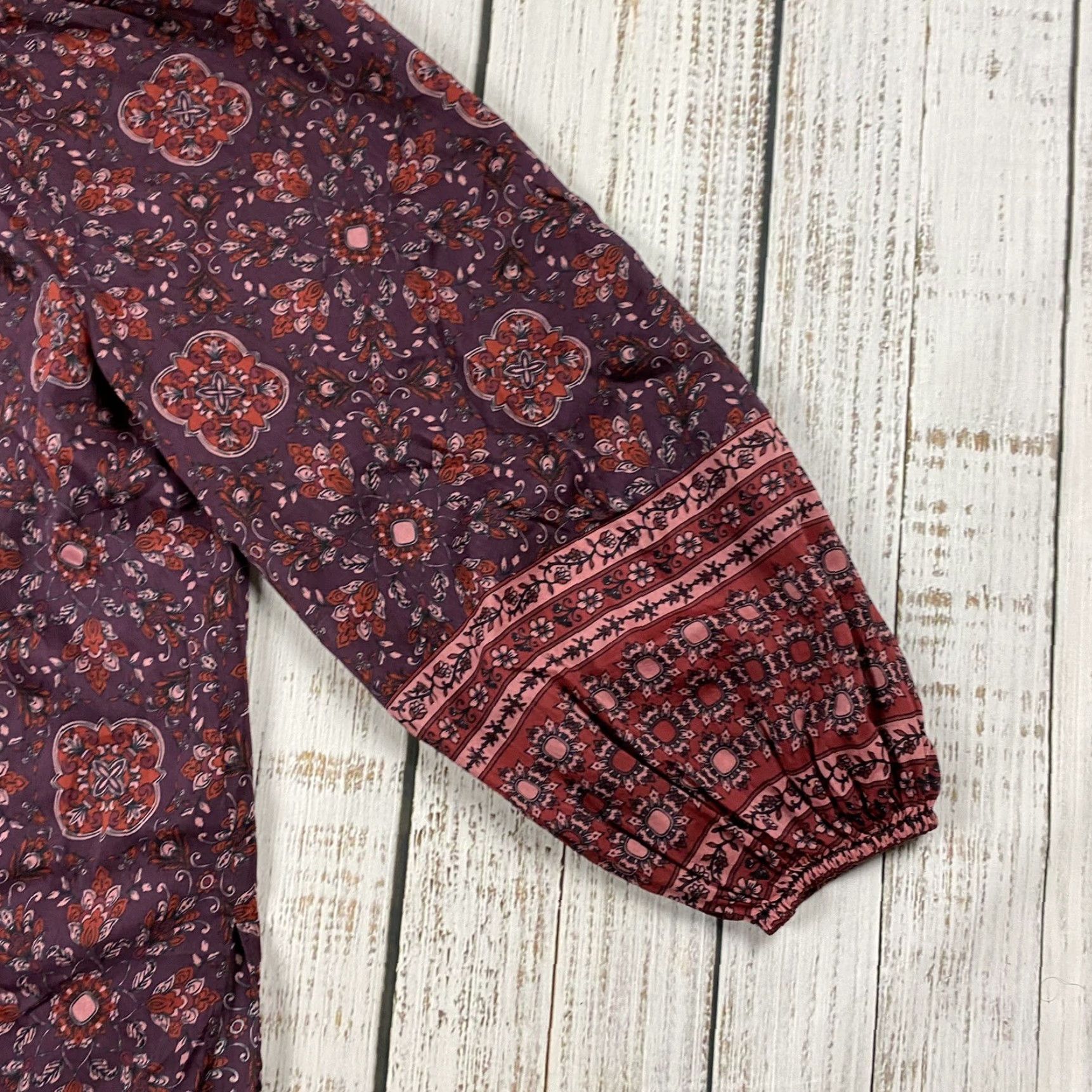 KOBI HALPERIN KOBI HALPERIN Multicolor Silk Blouse Long Puffy Sleeve Silk Blend Size M Womens Paisley Pattern Balloon Sleeve Stand Collar Dry Clean Only Size M / US 6-8 / IT 42-44 - 3 Thumbnail