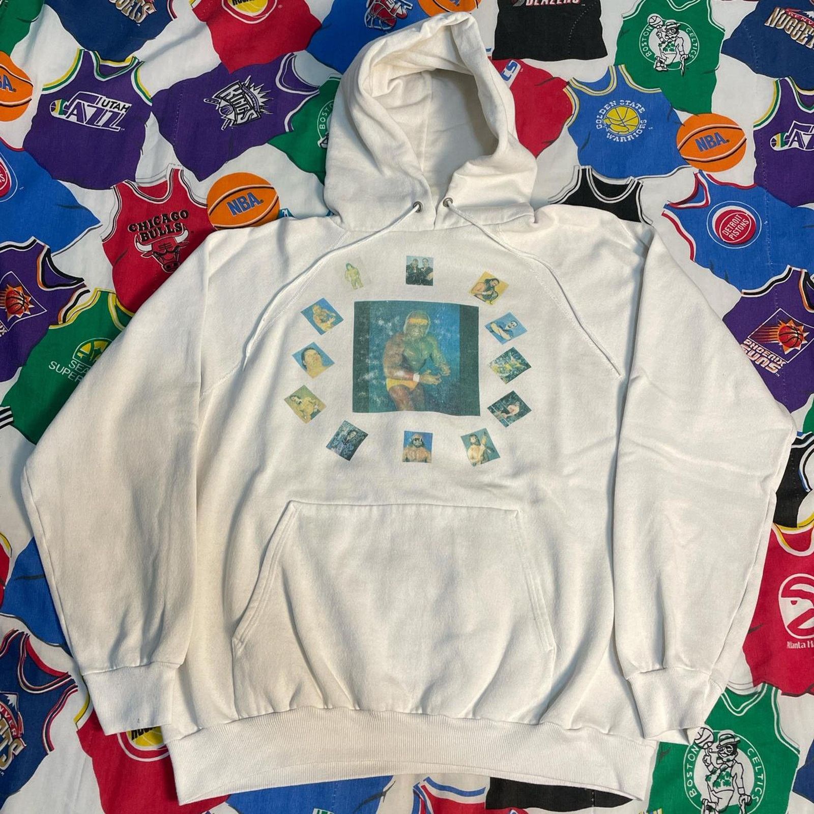 Vintage × WCW/nWo × WWF VTG 80s WCW Jake The Snake Andre The Giant Hulk Hogan Hoodie Size US L / EU 52-54 / 3 - 1 Thumbnail