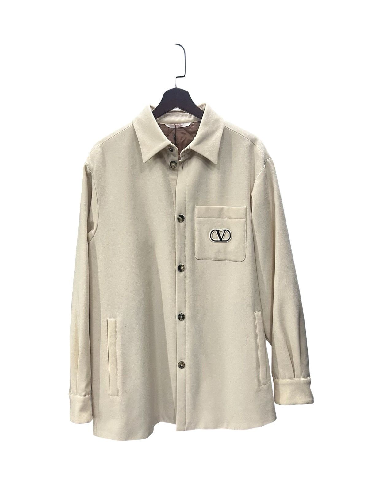 Valentino Valentino VLogo wool shirt jacket Size US S / EU 44-46 / 1 - 1 Thumbnail