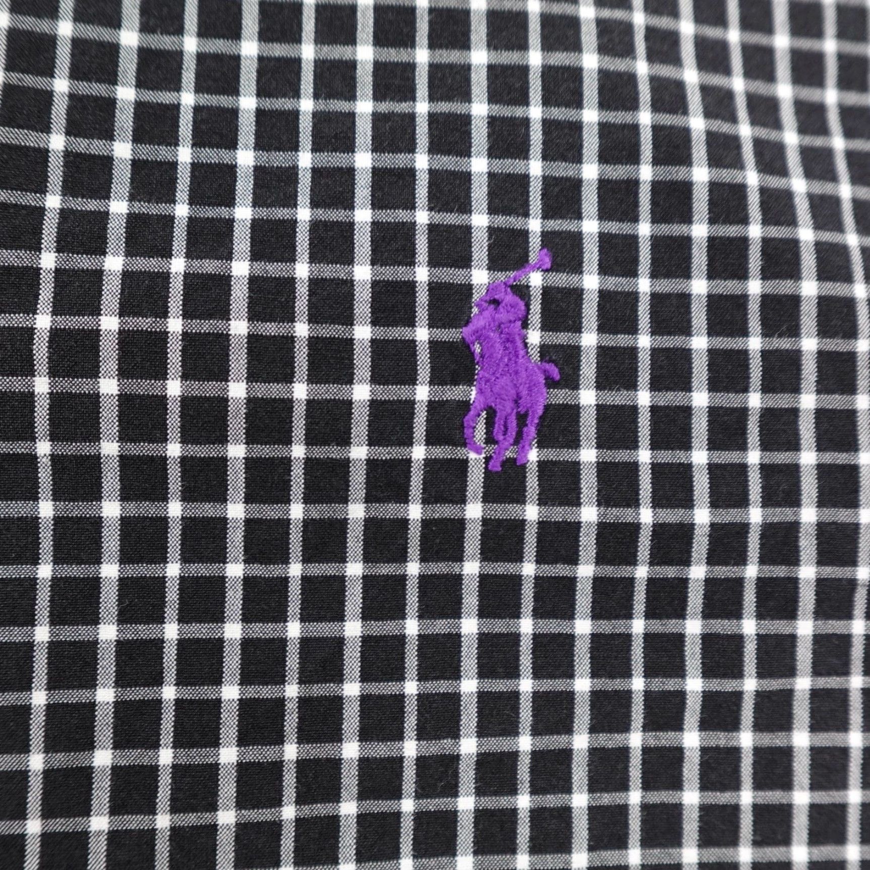 Ralph Lauren VINTAGE Ralph Lauren Shirt Men Large Black White Check Button-Up Custom Fit Pony Size US L / EU 52-54 / 3 - 3 Thumbnail