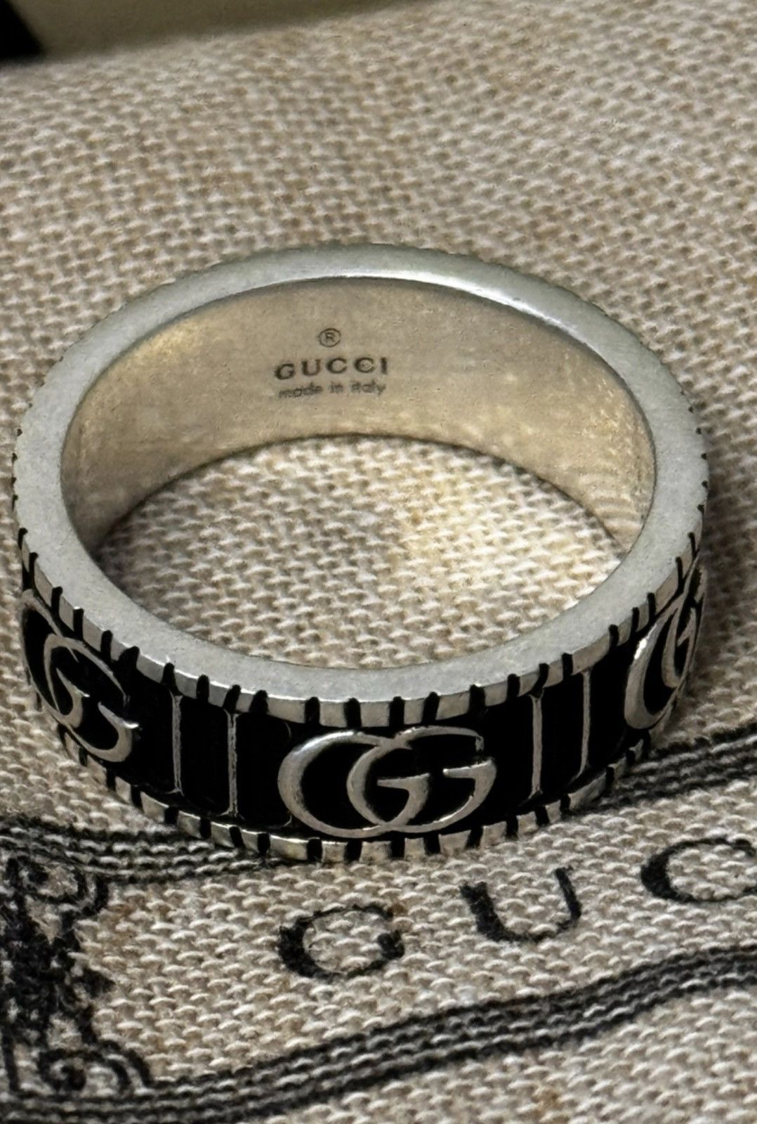 Gucci Gucci RING WITH DOUBLE G IN SILVER Unisex Size 24 (64mm) Size ONE SIZE - 7 Thumbnail