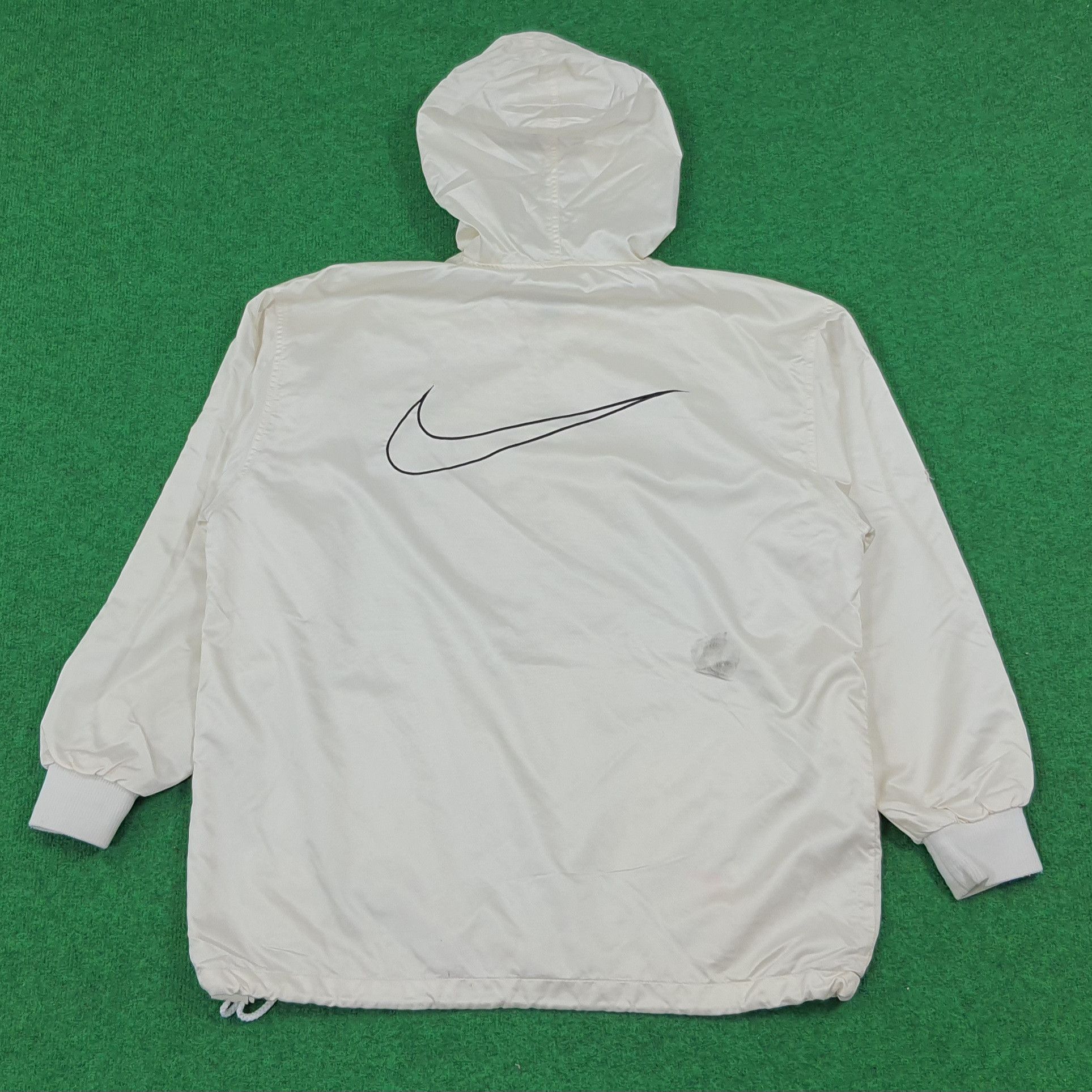Nike × Vintage Vintage Nike Center Embroidered Hafl Zipper Hoodie Size US XL / EU 56 / 4 - 1 Thumbnail