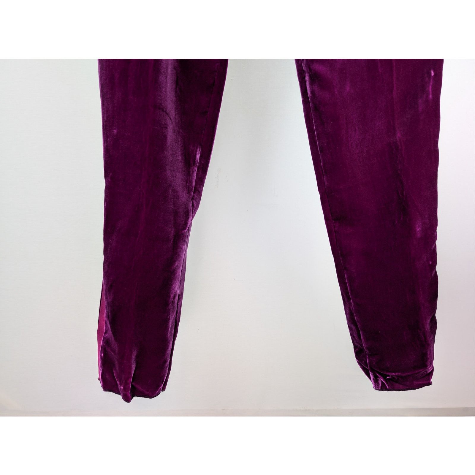 Tom Ford o1rshd1 Slim-Leg Velvet Trousers Pant in Purple Size US 44 / EU 60 - 4 Thumbnail