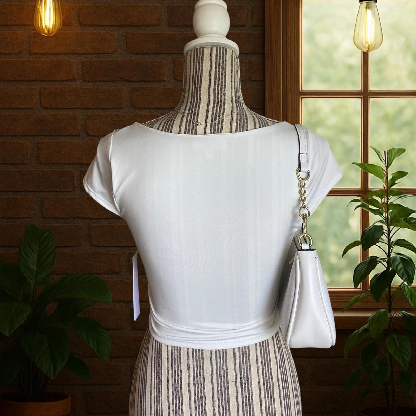 Other White square neck crop top Size XS / US 0-2 / IT 36-38 - 4 Thumbnail