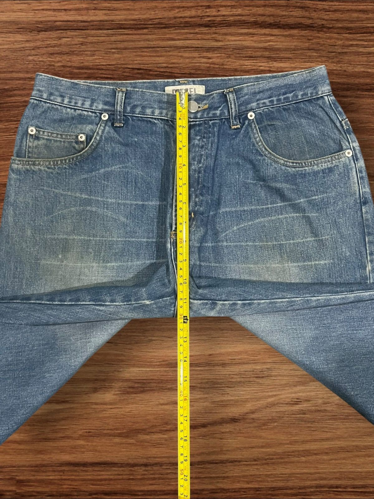 Diesel × Vintage ⚡️Flare⚡️Vintage Diesel “D” Button Fly Blue Washed Jeans Size US 32 / EU 48 - 15 Thumbnail