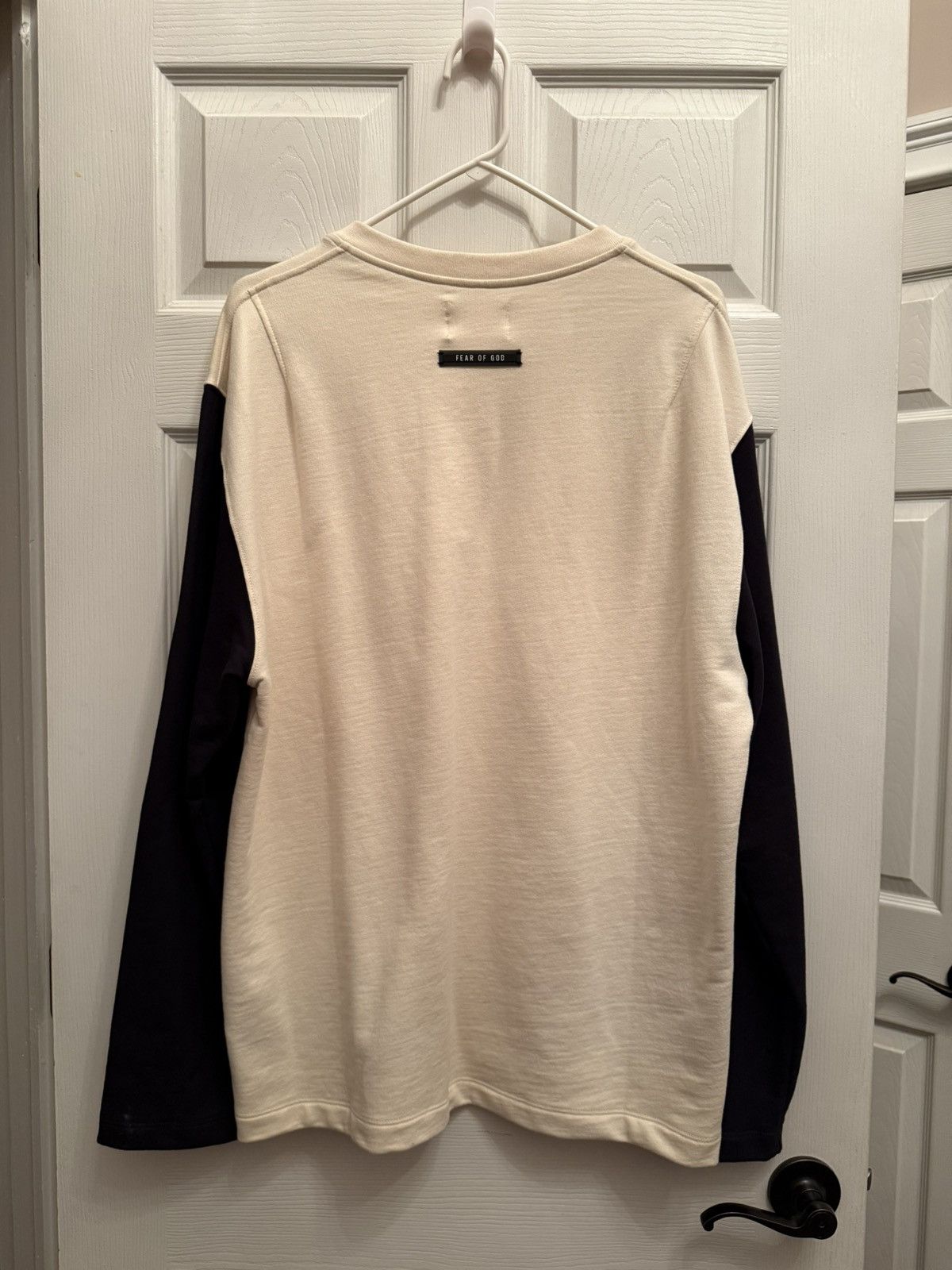 Fear of God FEAR OF GOD Long Sleeve Henley in Cream & Vintage Black Size US S / EU 44-46 / 1 - 2 Thumbnail