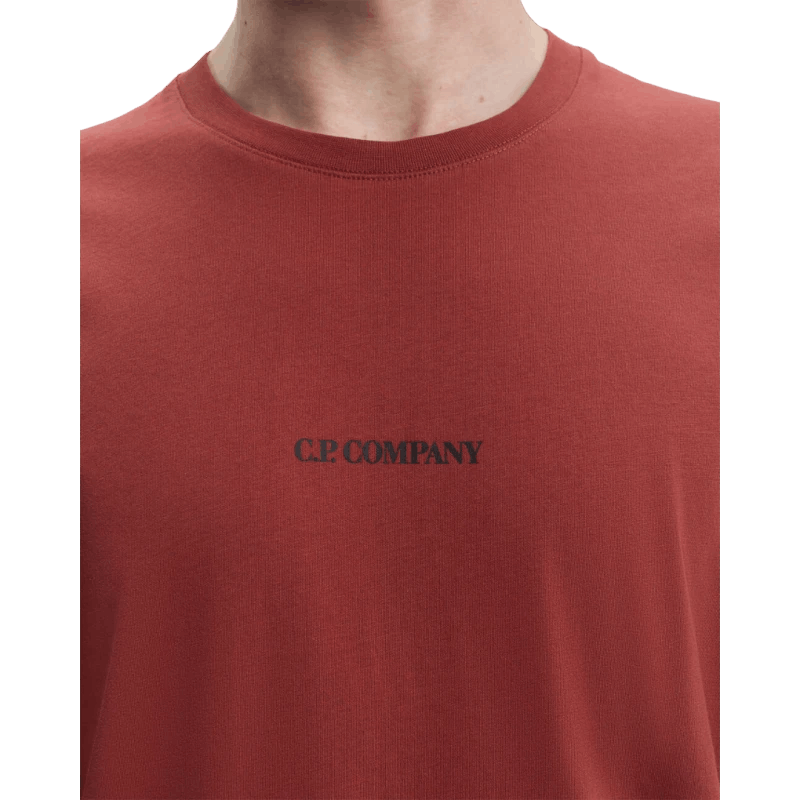 C.P. Company o1y1224 Crewneck T-Shirt in Brick Red Size US L / EU 52-54 / 3 - 3 Thumbnail