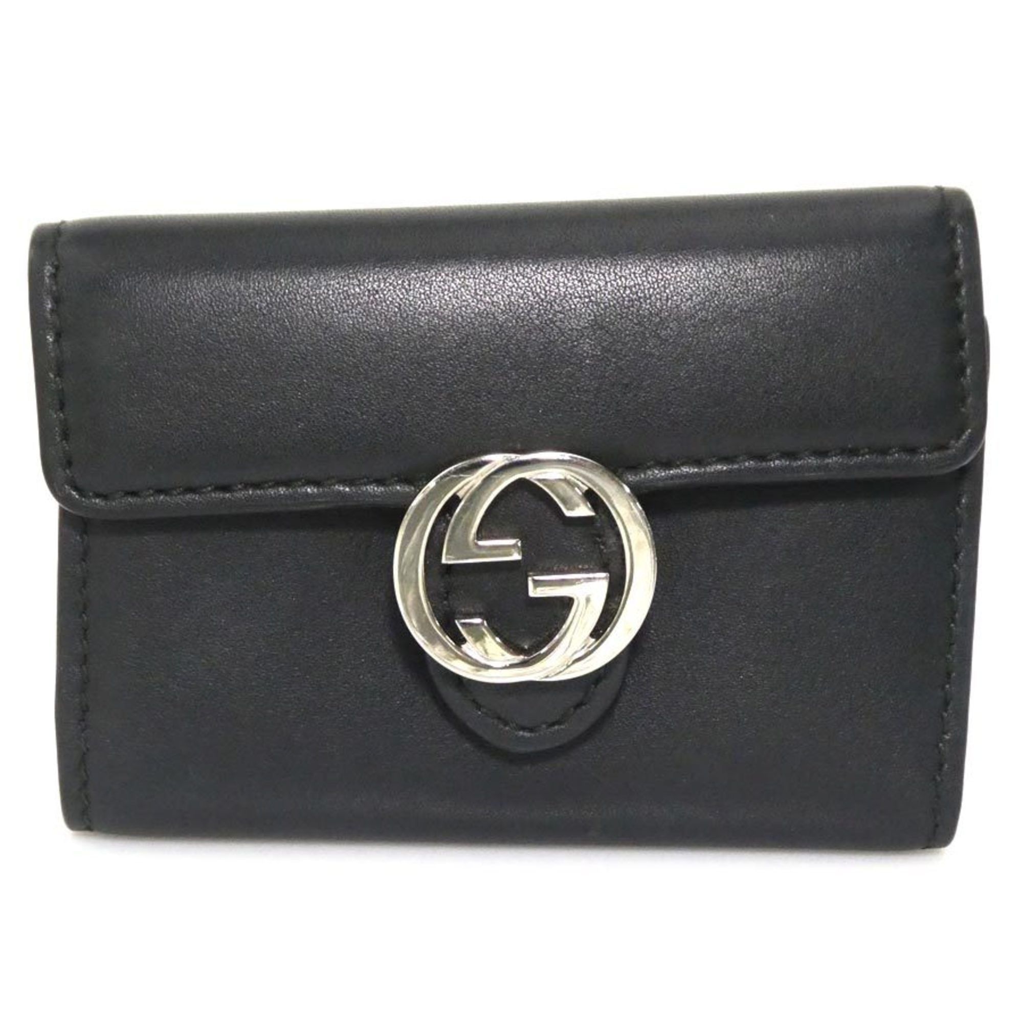 GUCCI key case leather black men's women's 369673 r10577a