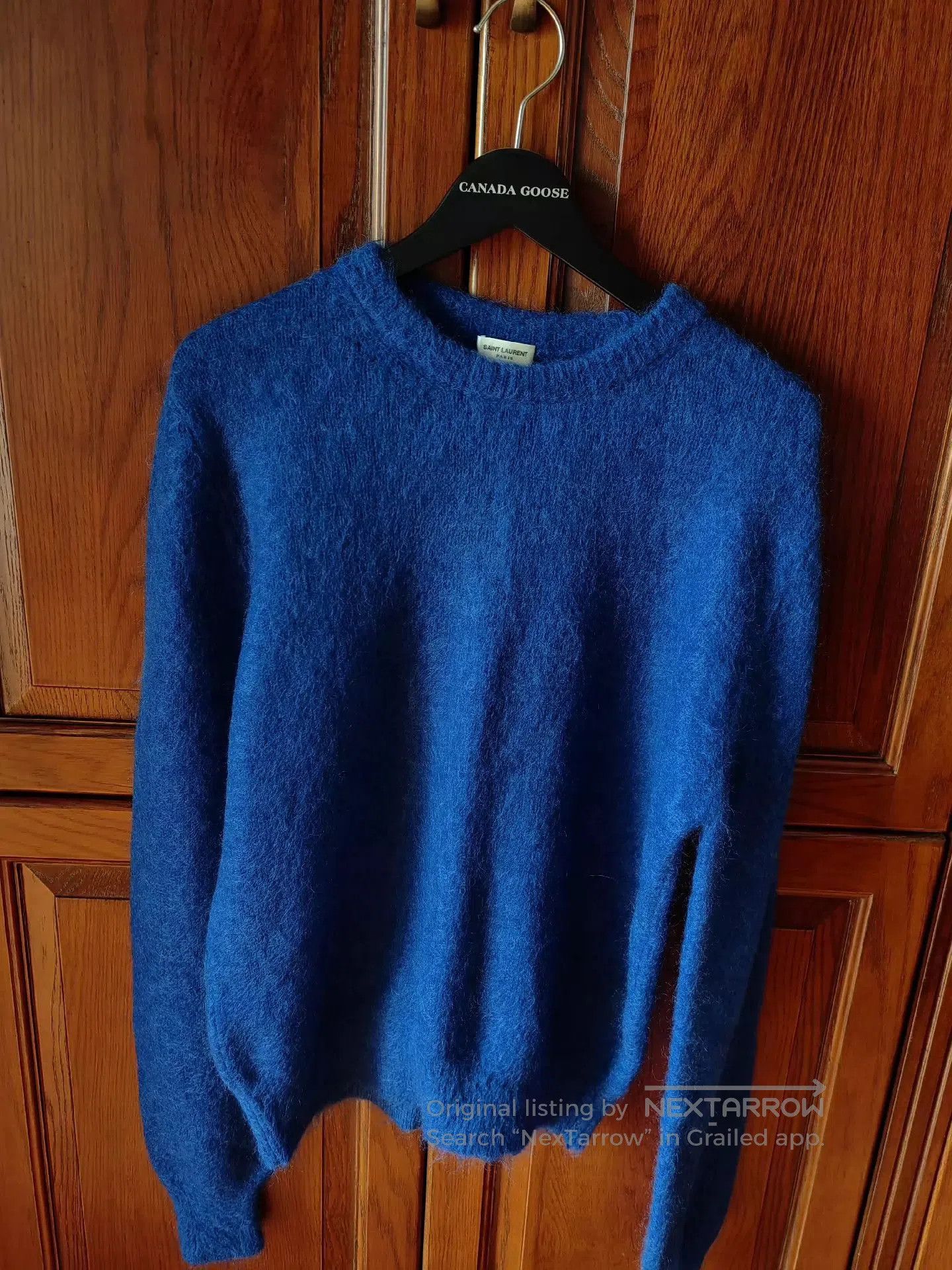 Saint Laurent Paris Saint Laurent Paris Blue mohair sweater. Size US L / EU 52-54 / 3 - 1 Thumbnail